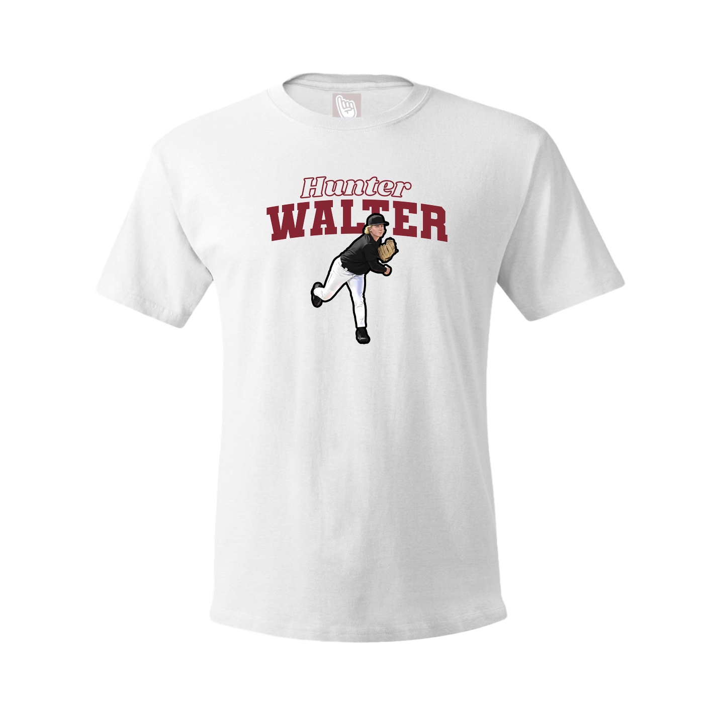 Youth Tee — Name Arch in White