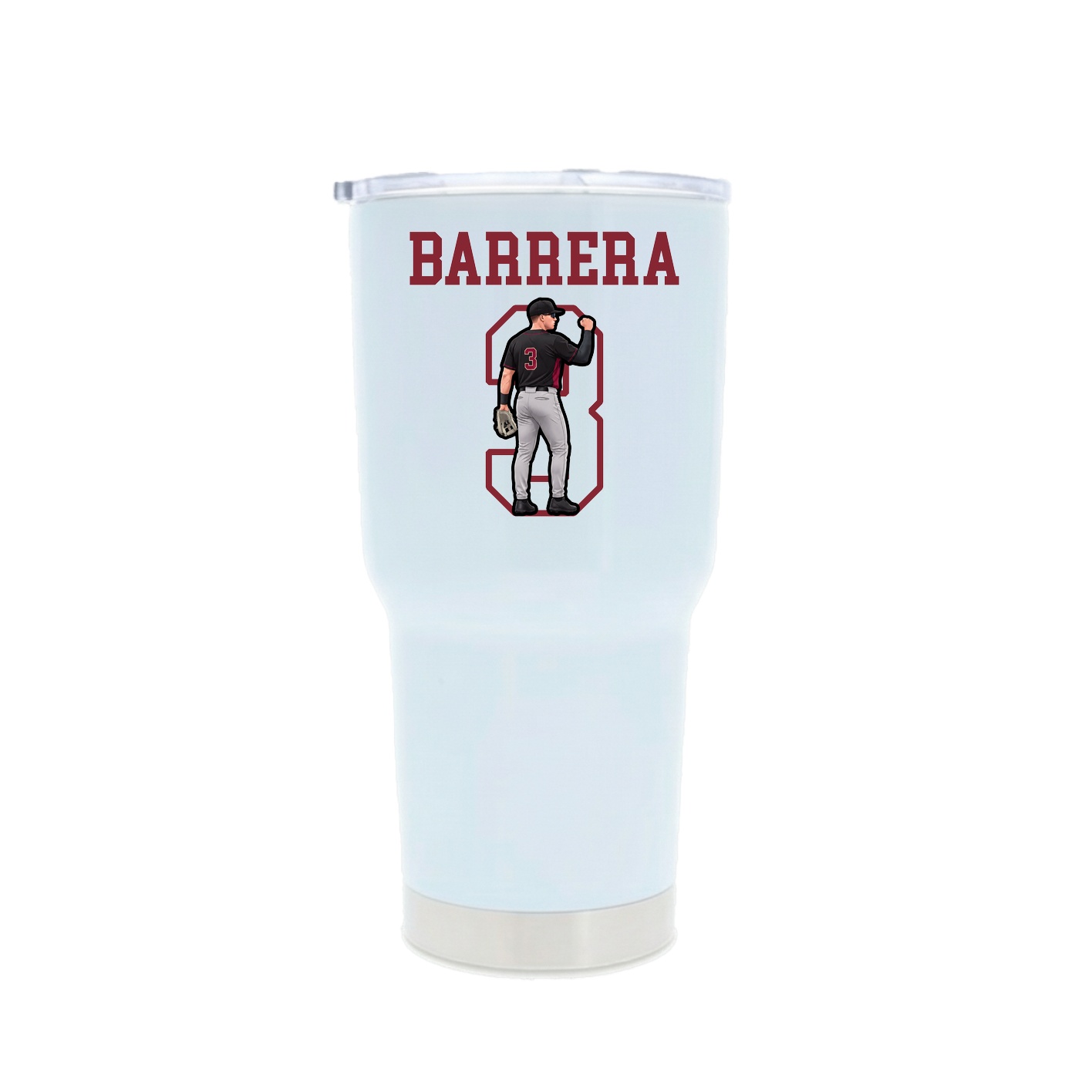 30oz Stainless Steel Tumbler — Shirsey in White
