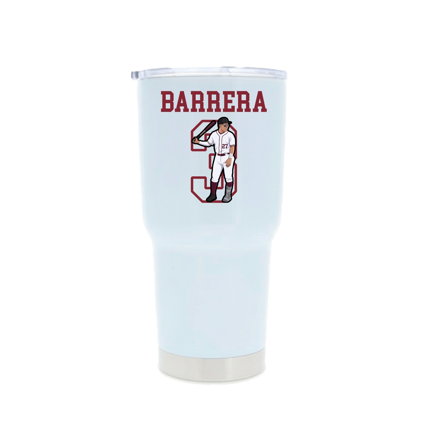 30oz Stainless Steel Tumbler — Shirsey in White