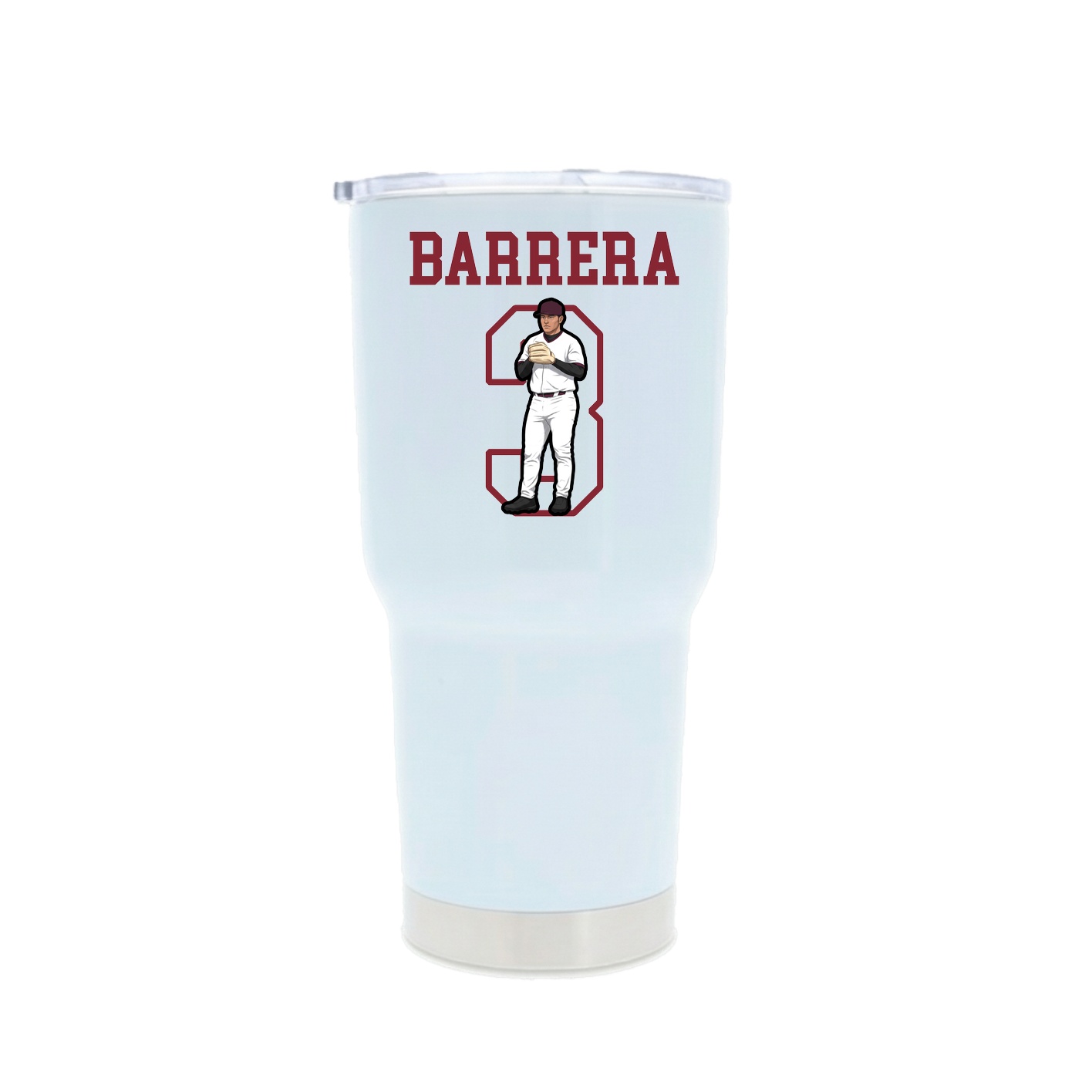 30oz Stainless Steel Tumbler — Shirsey in White
