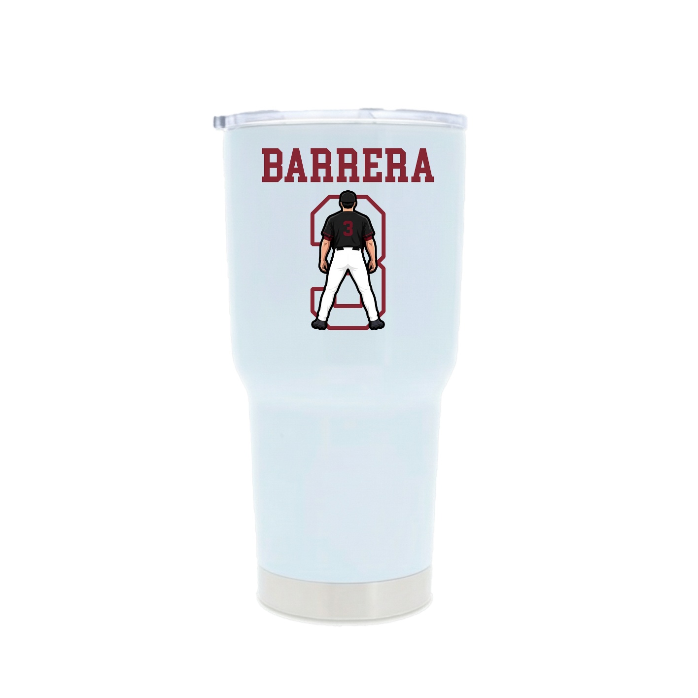 30oz Stainless Steel Tumbler — Shirsey in White
