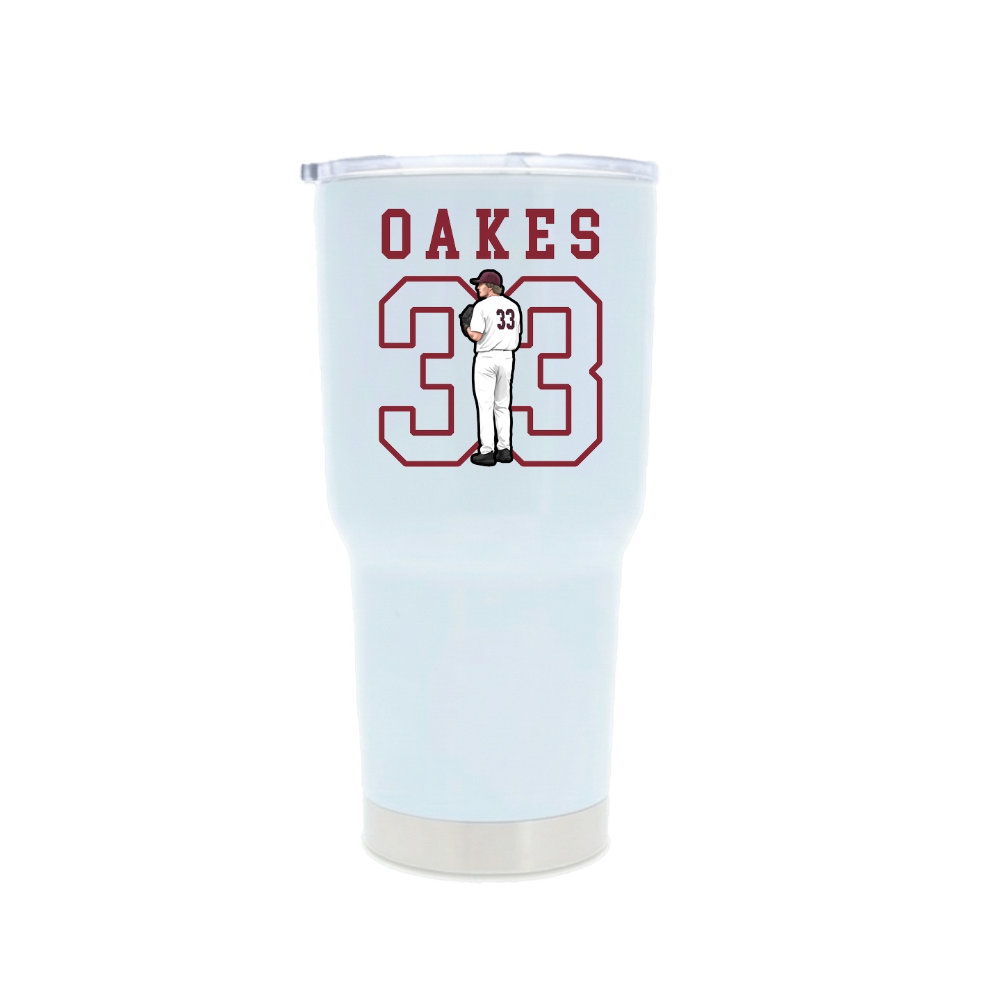 30oz Stainless Steel Tumbler — Shirsey in White