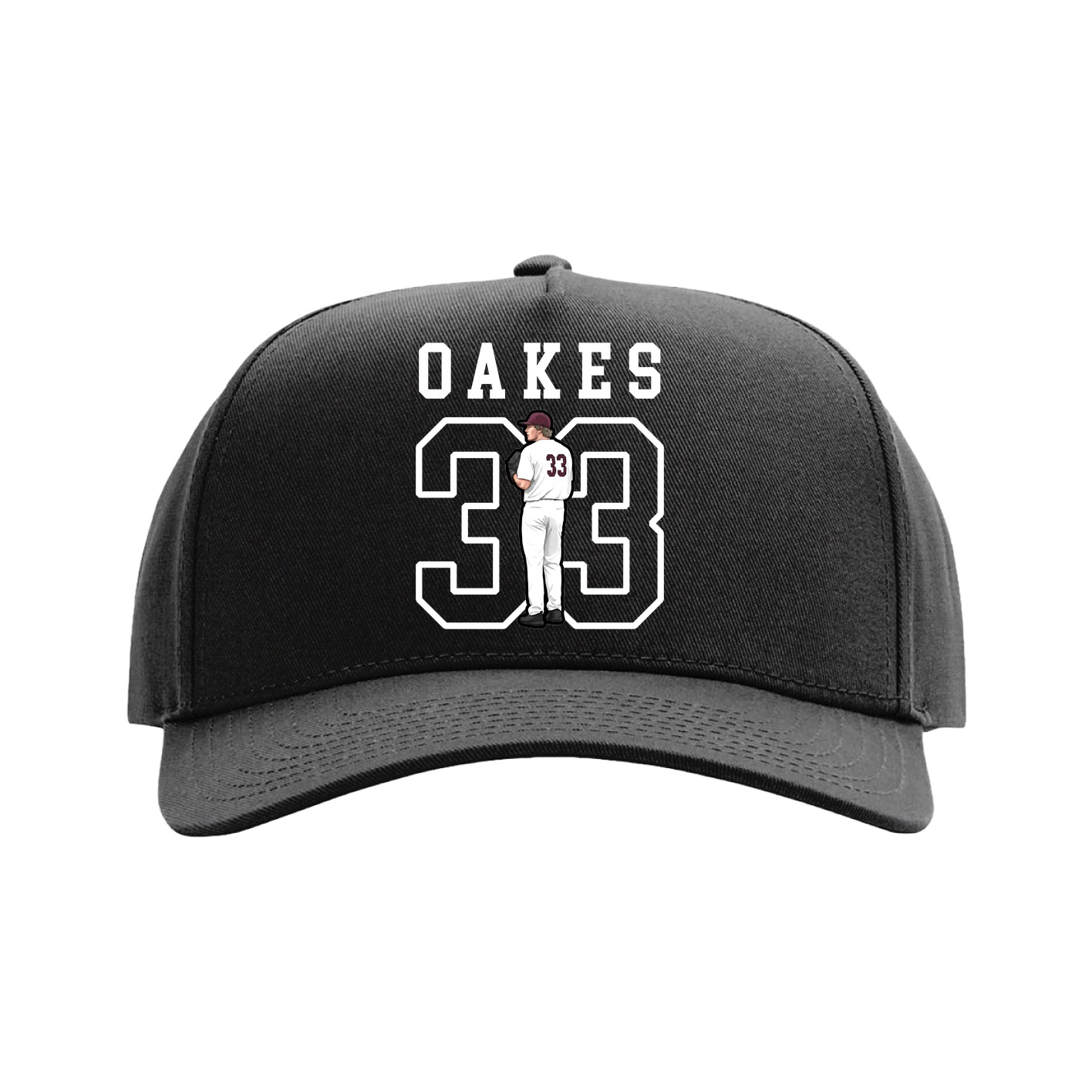 Full Fabric Five-Panel Champ Cap — Shirsey in Black