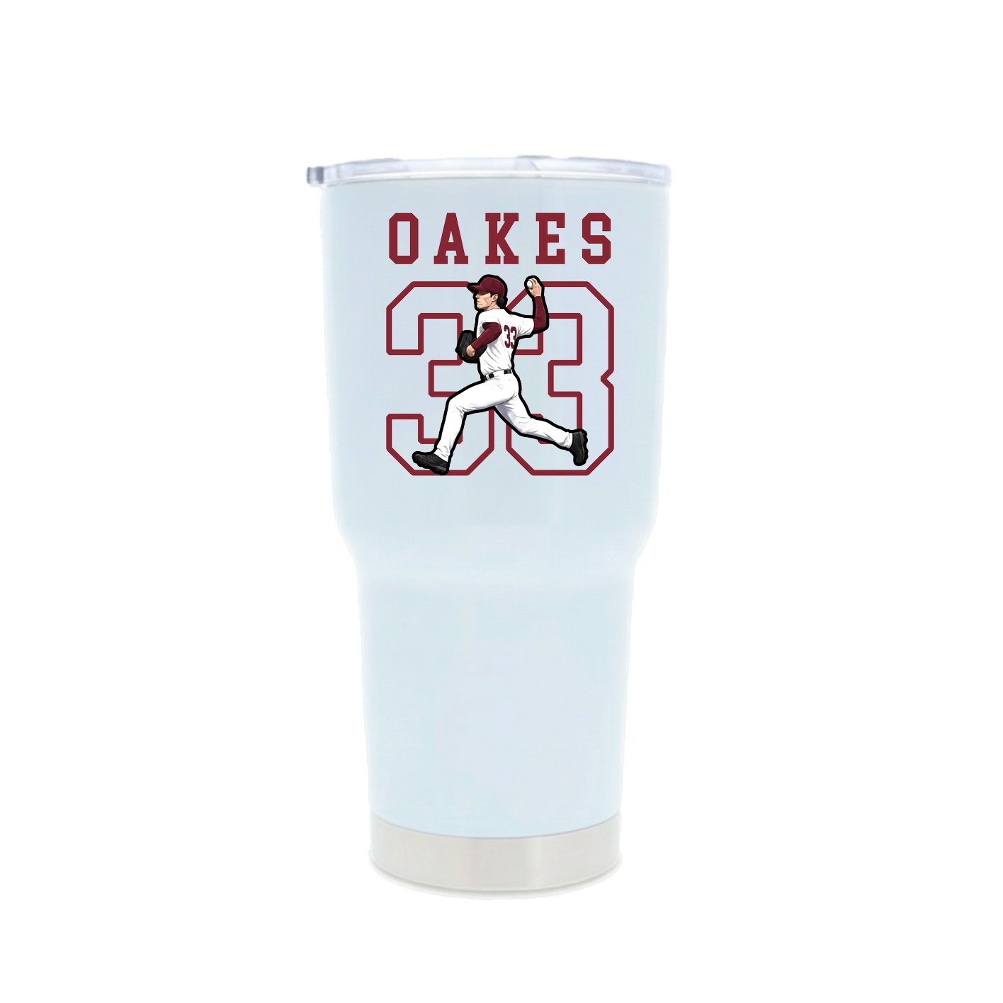 30oz Stainless Steel Tumbler — Shirsey in White