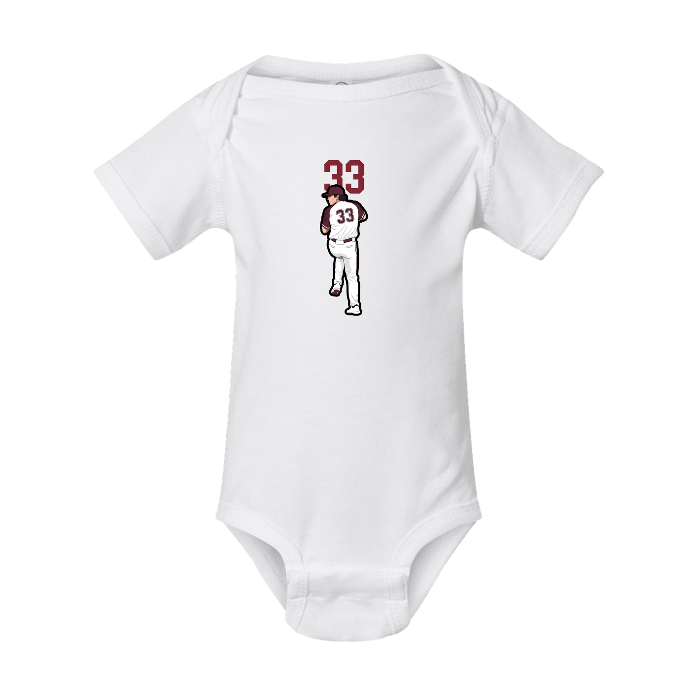 Baby Onesie — Number Top in White