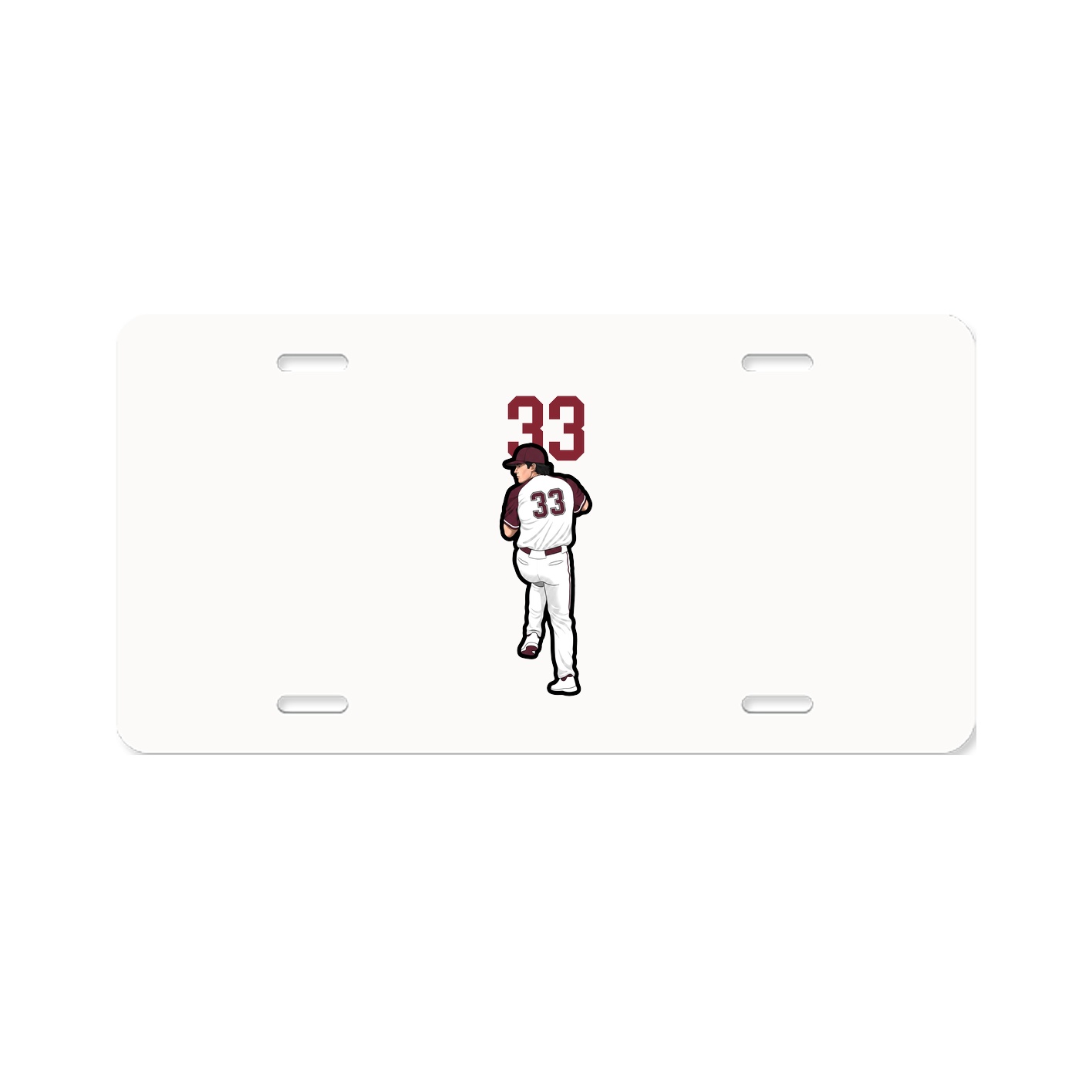 License Plate — Number Top in Classic