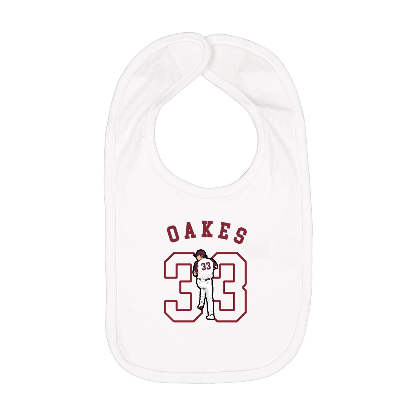Infant Bib — Shirsey Arch in White