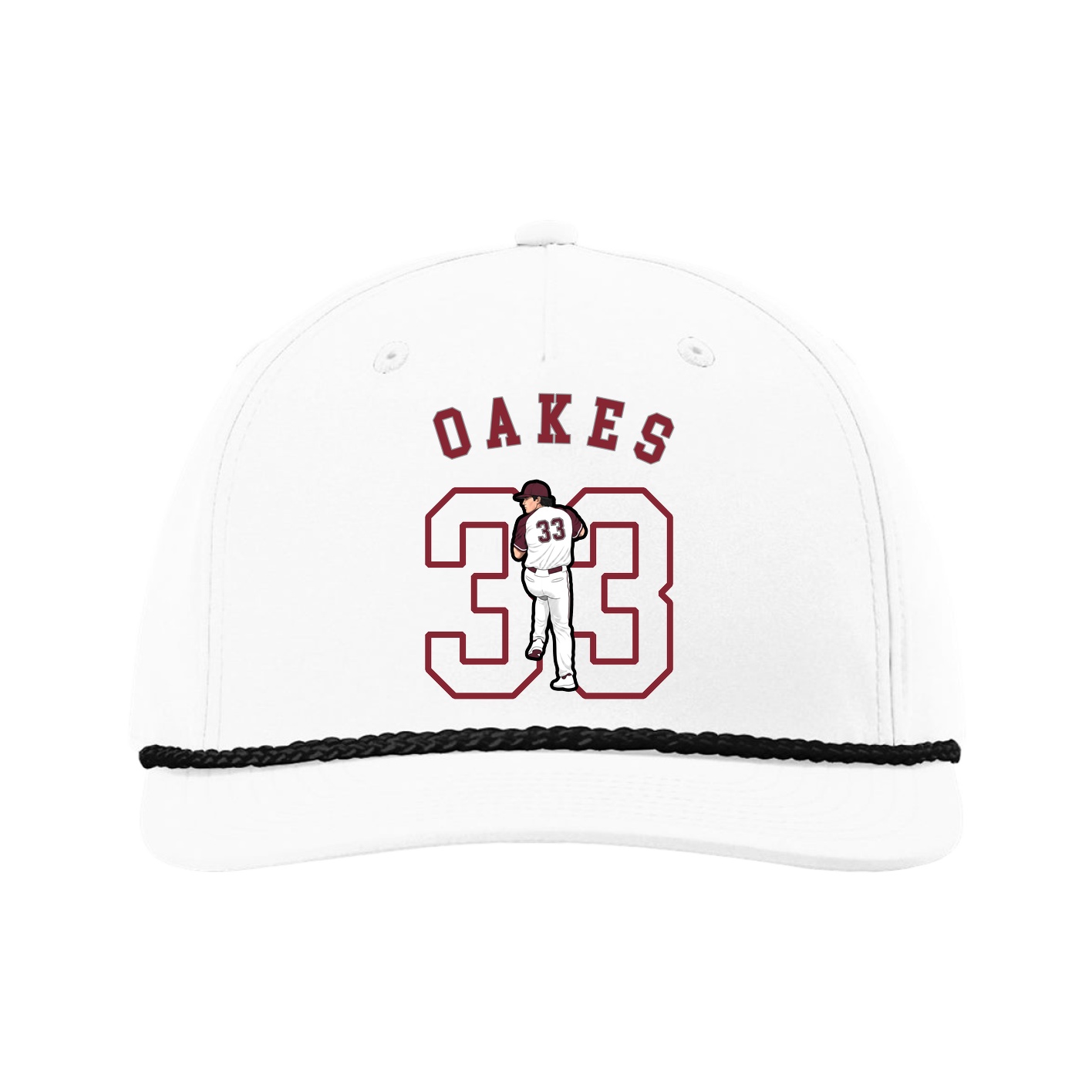 Five-Panel Classic Rope Cap — Shirsey Arch in White