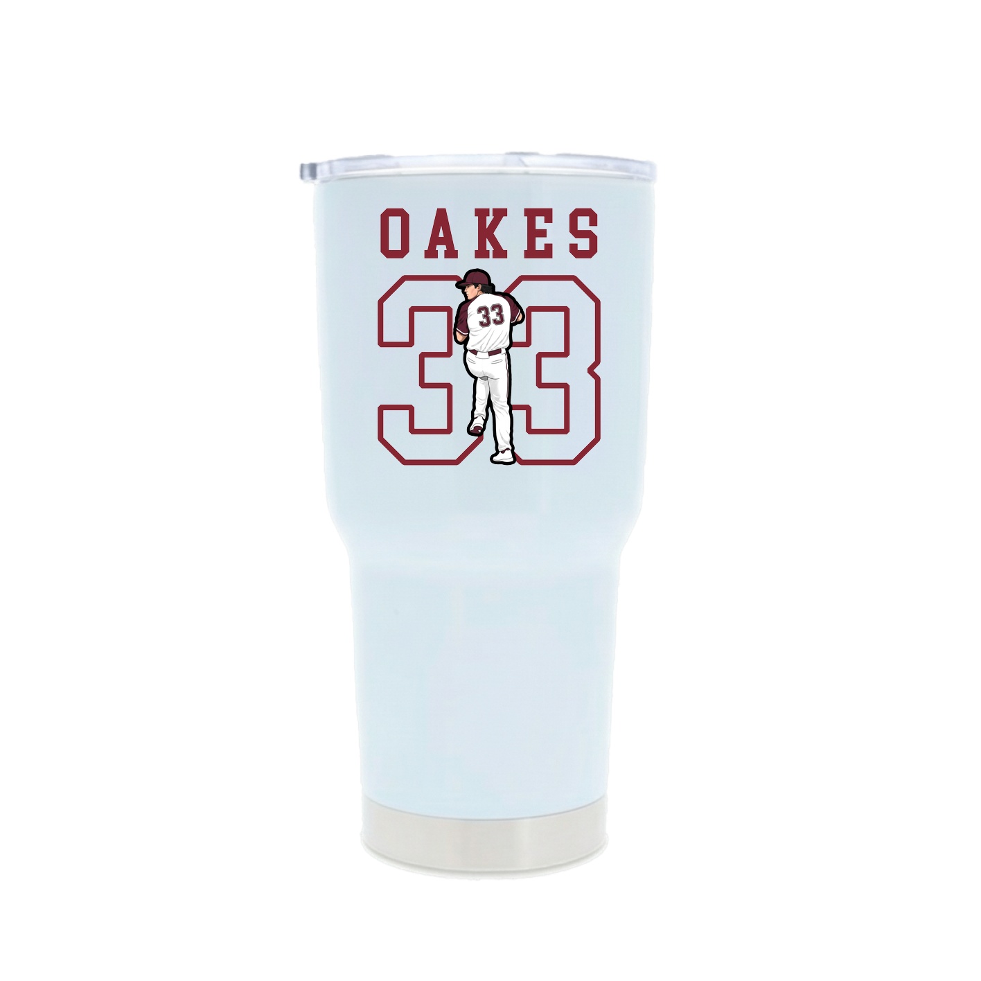 30oz Stainless Steel Tumbler — Shirsey in White