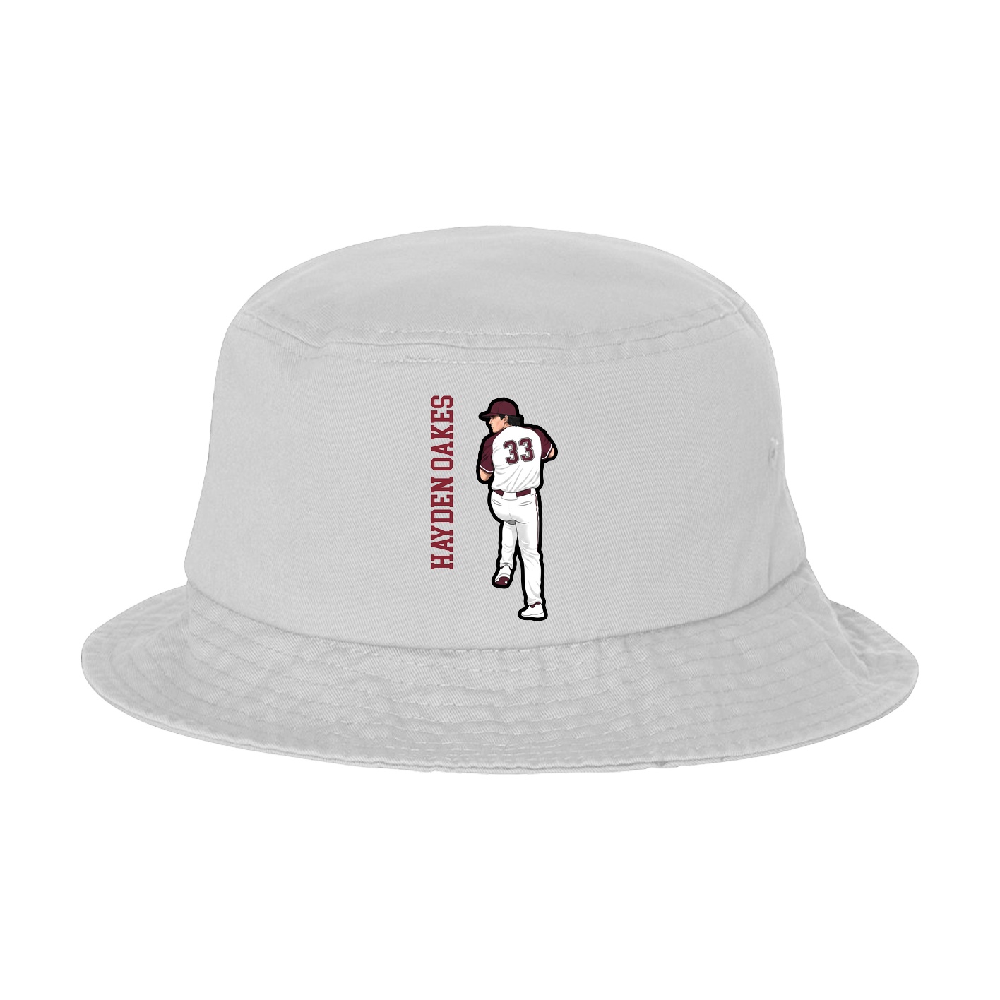 Bucket Cap — Name Vertical in White