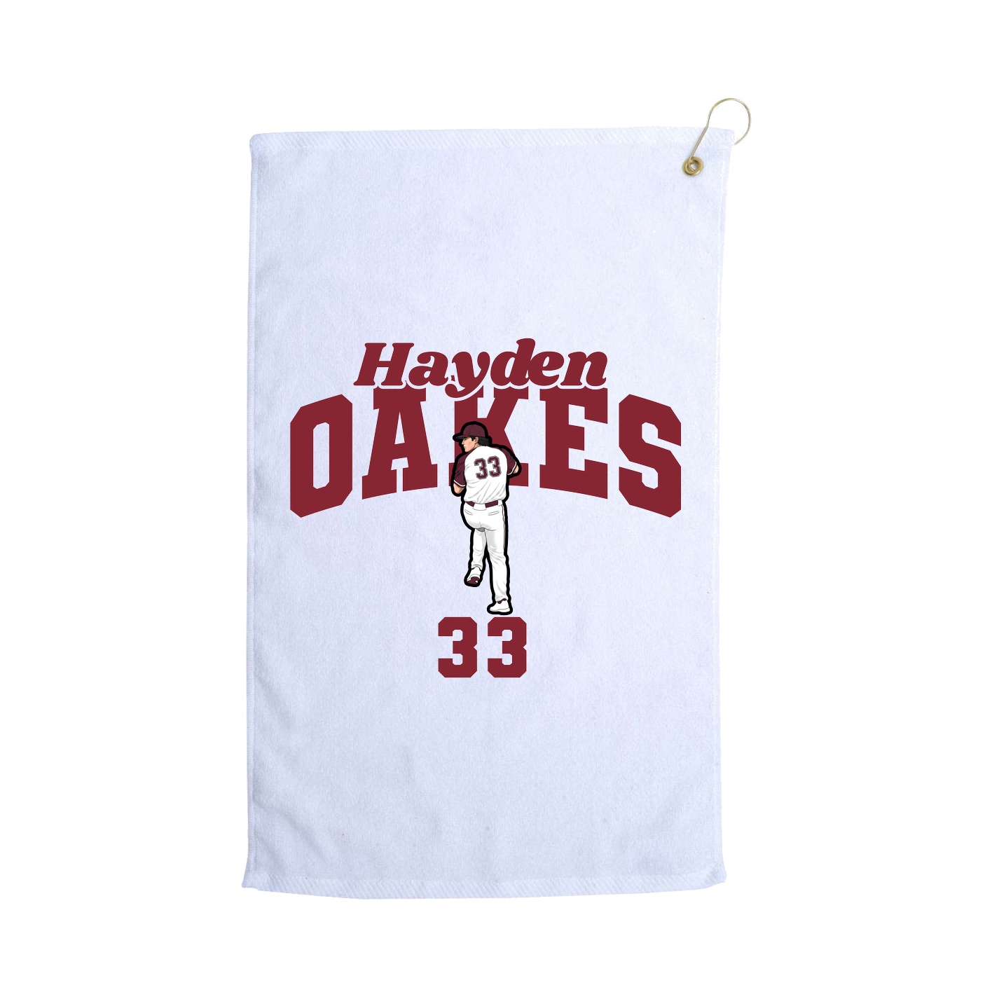Golf Towel — Signature Arch in White