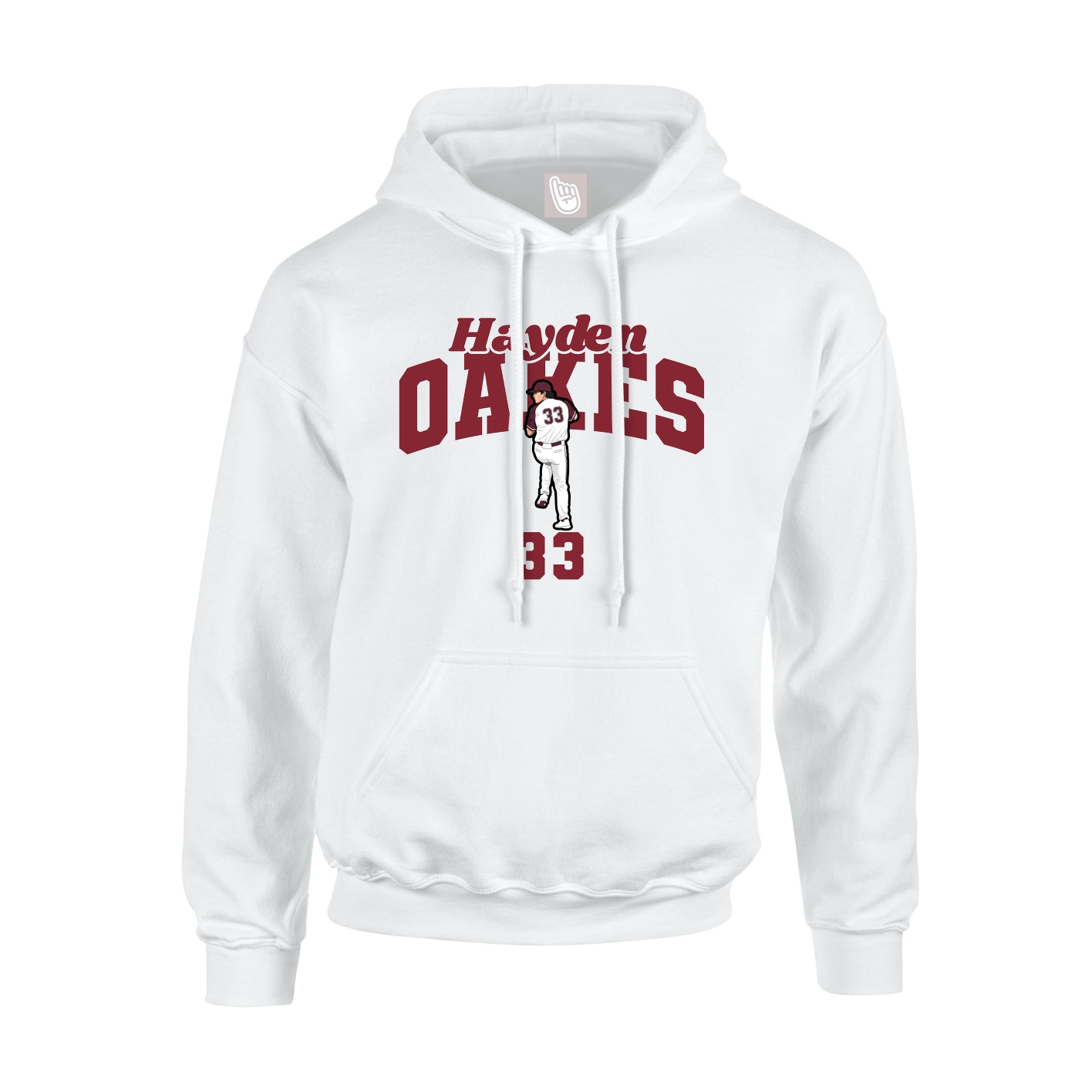 Hoodie — Signature Arch in White