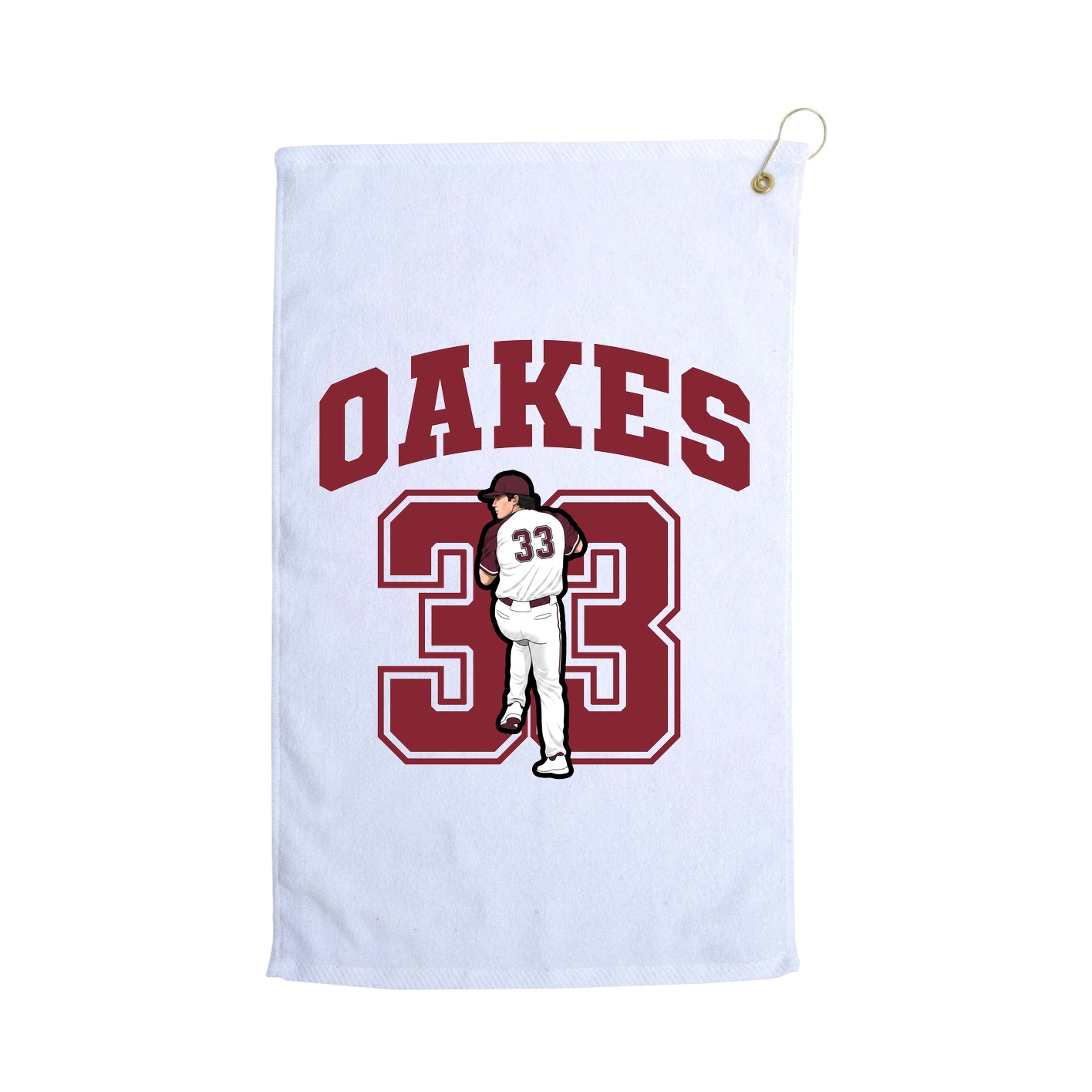 Golf Towel — Number in White