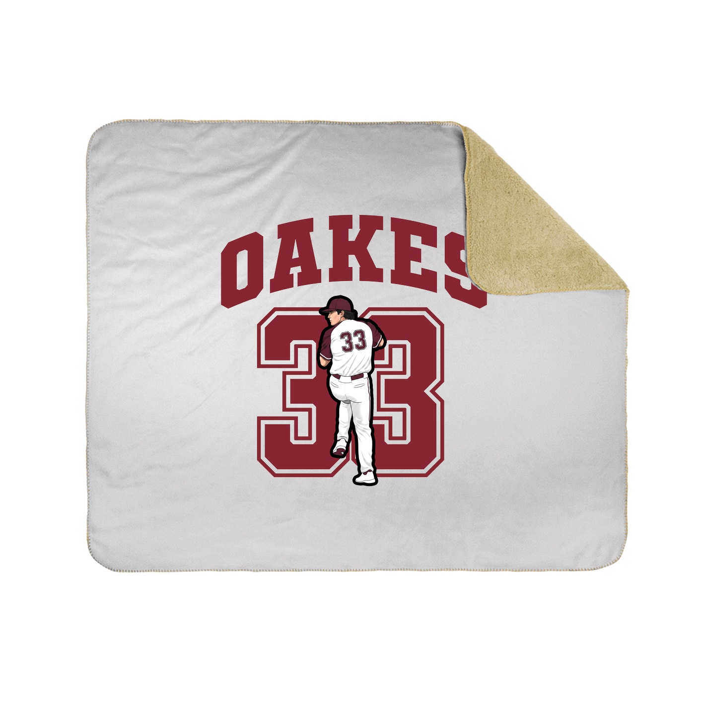 Throw Blanket — Number in White