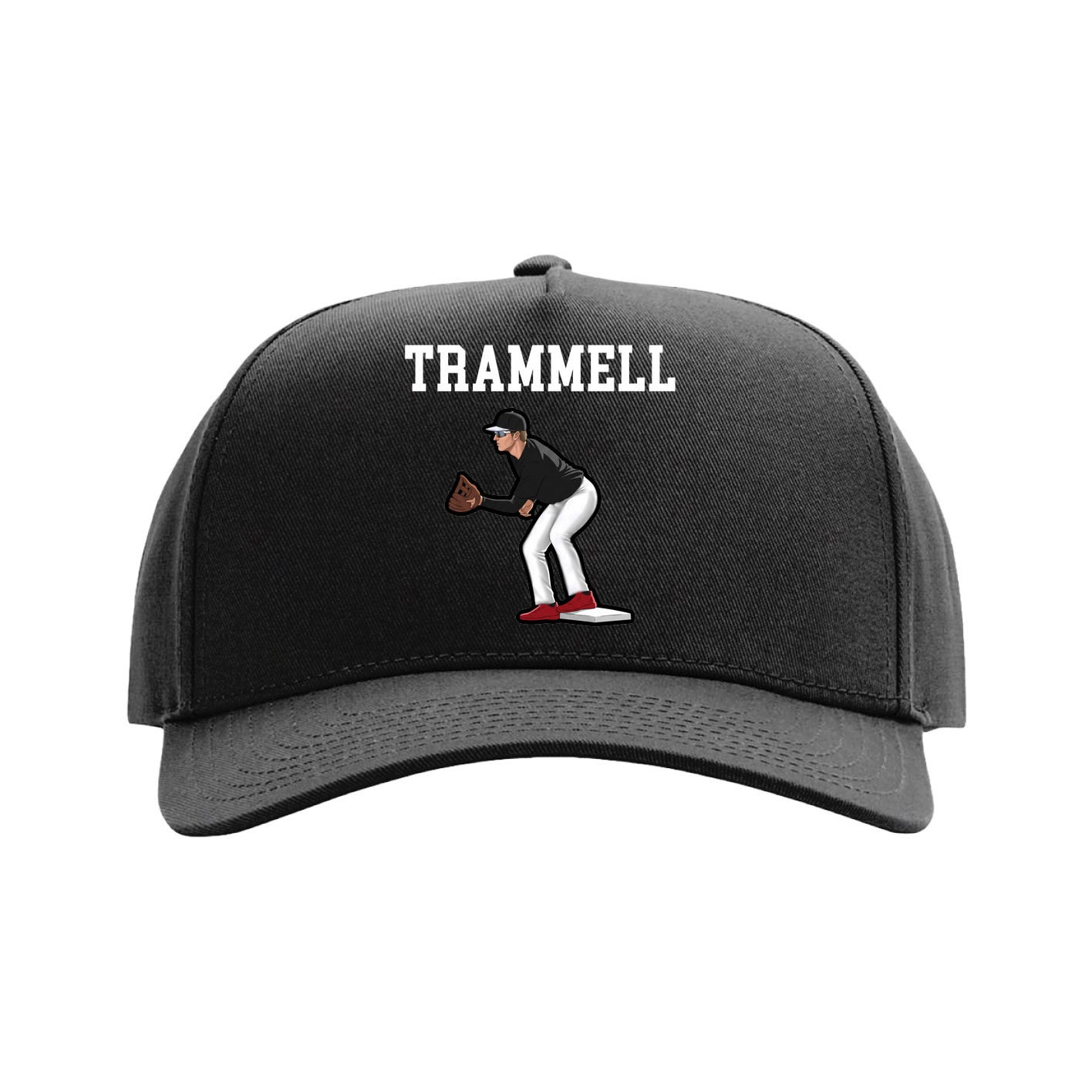 Full Fabric Five-Panel Champ Cap — Shirsey in Black