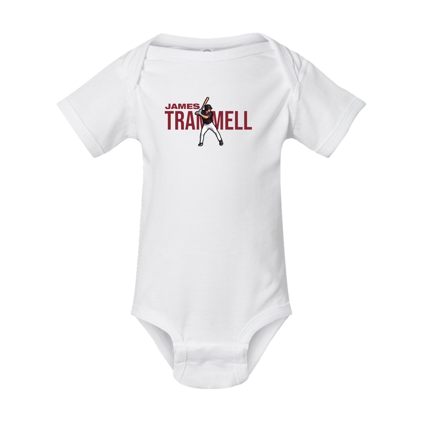 Baby Onesie — Player Name in White