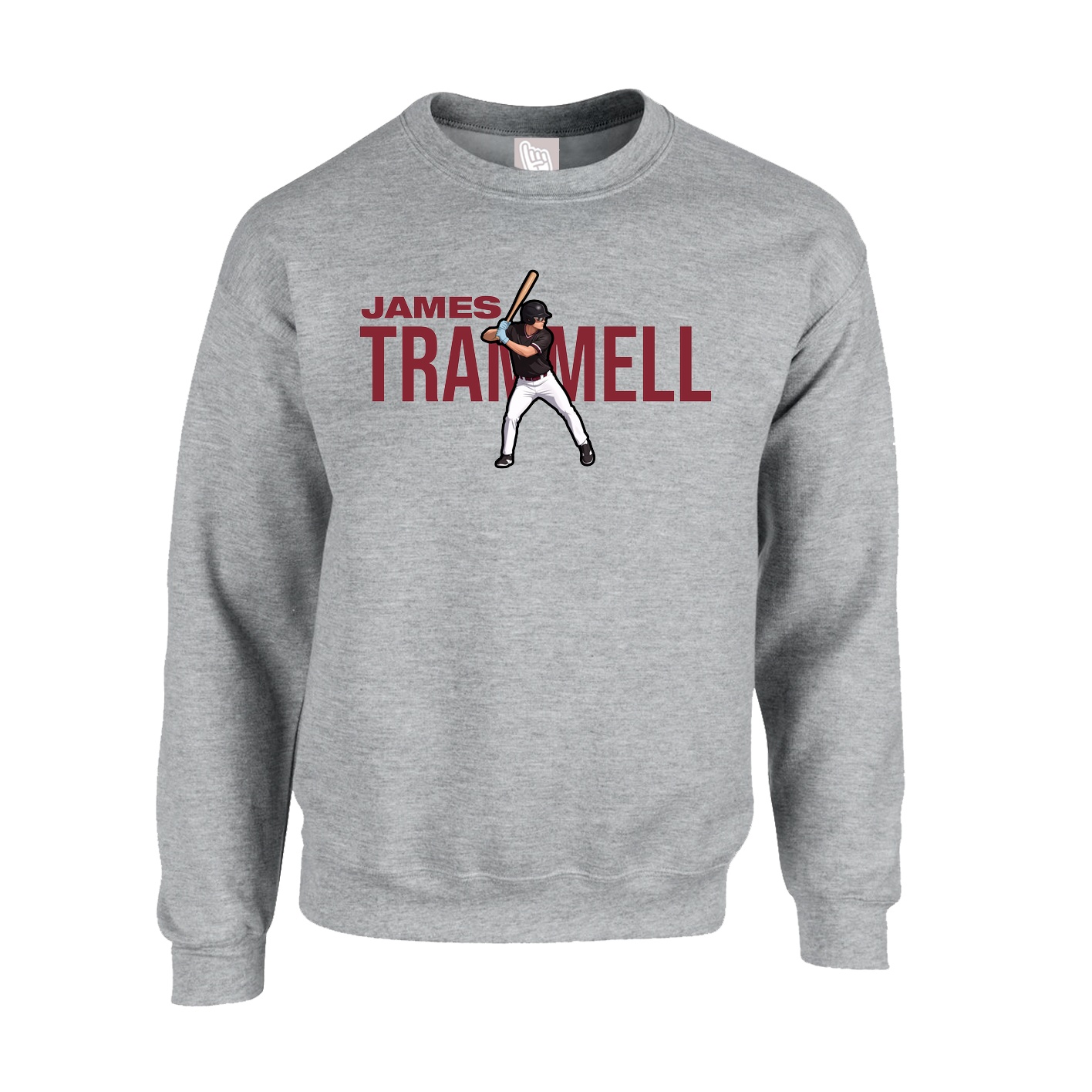Fleece Crew — Player Name in Grey
