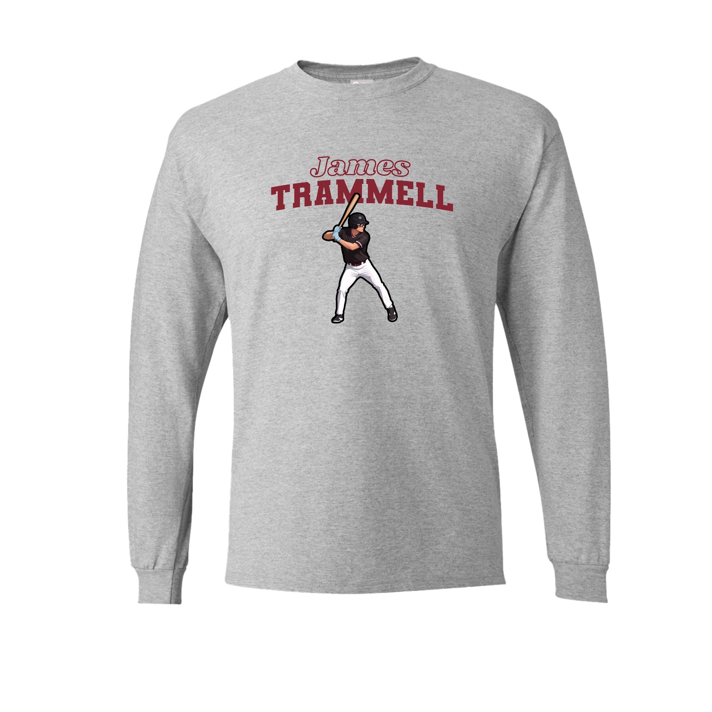 Long Sleeve Tee — Name Arch in Grey