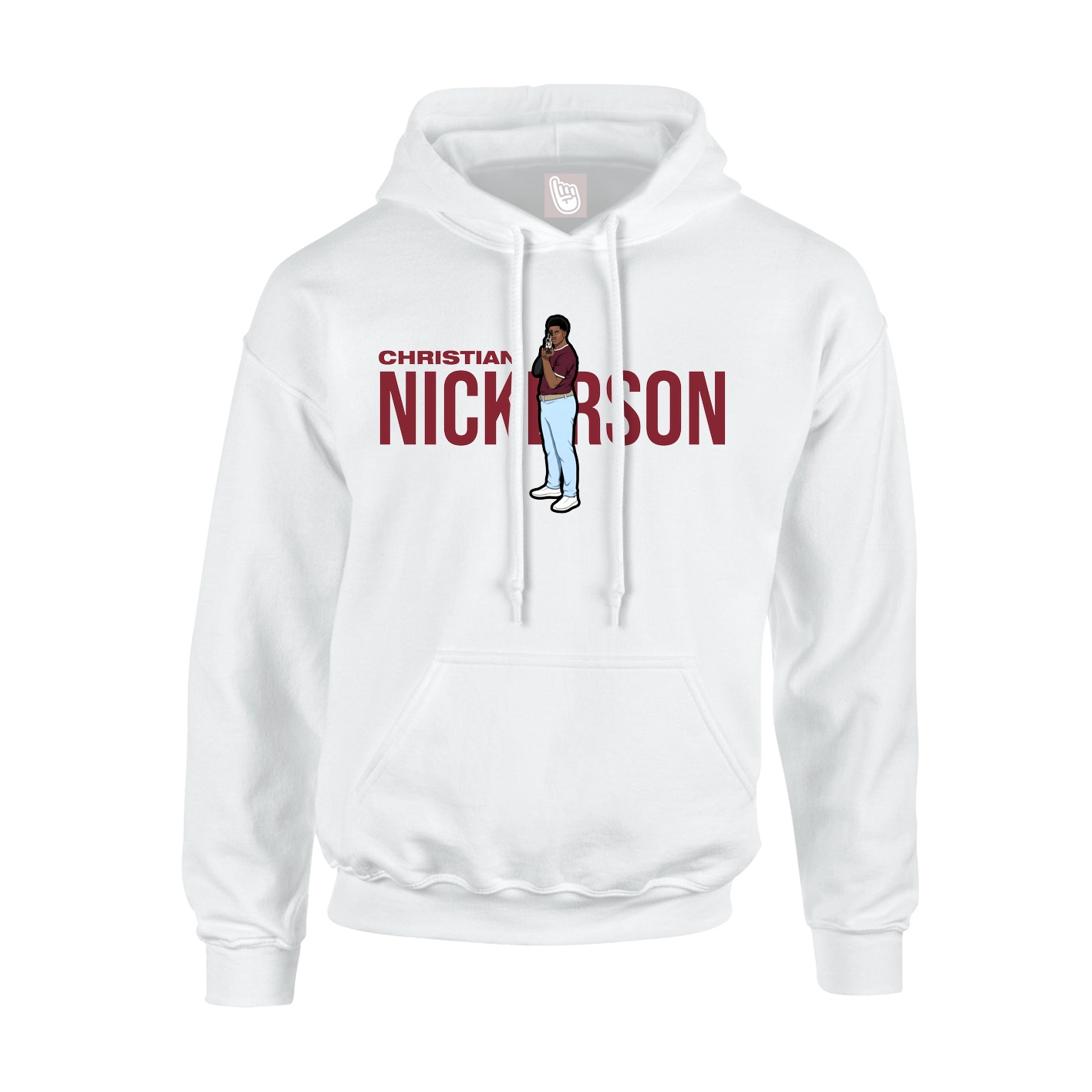 Youth Hoodie — Player Name in White