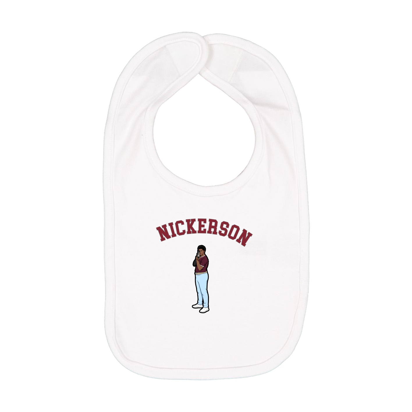 Infant Bib — Shirsey Arch in White
