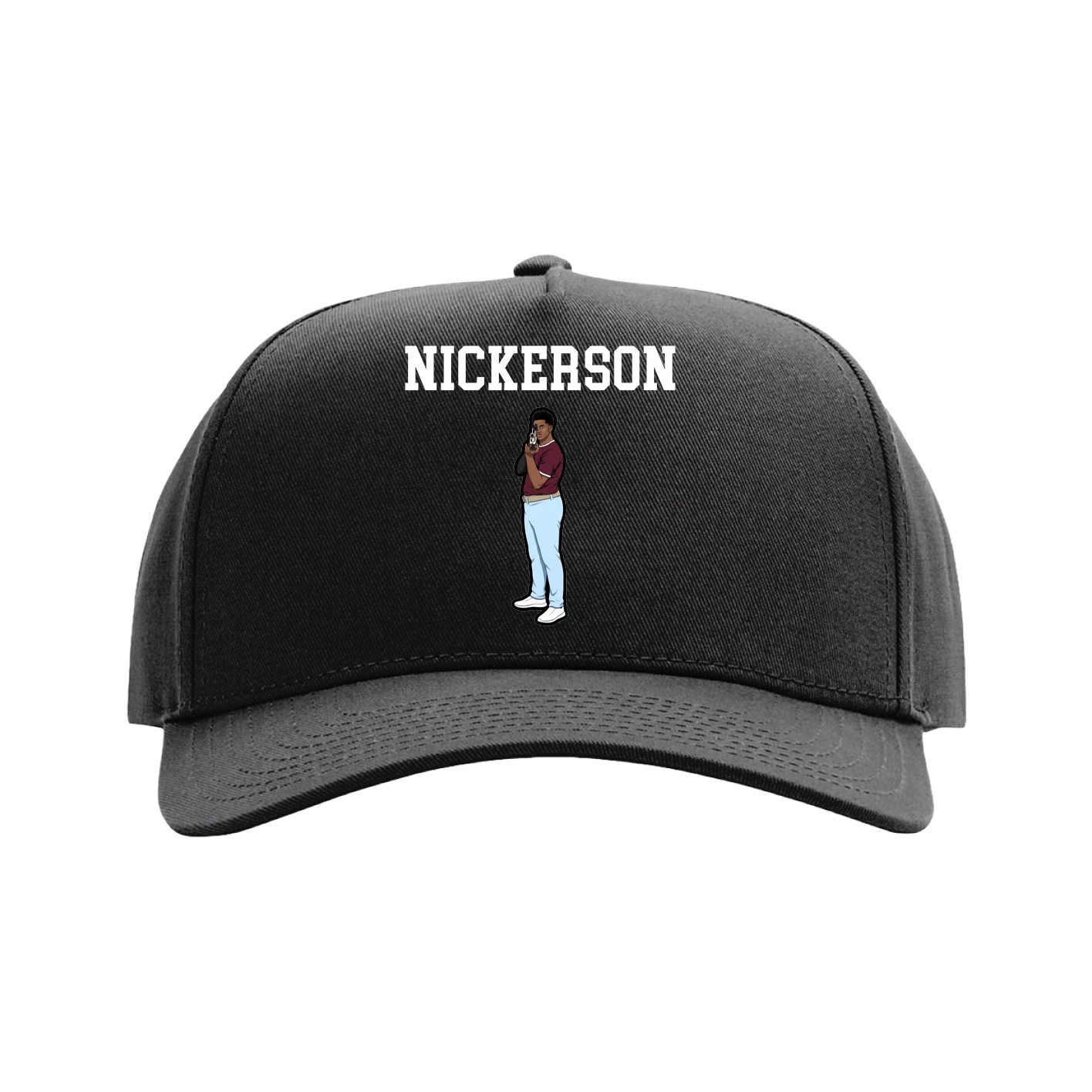 Full Fabric Five-Panel Champ Cap — Shirsey in Black