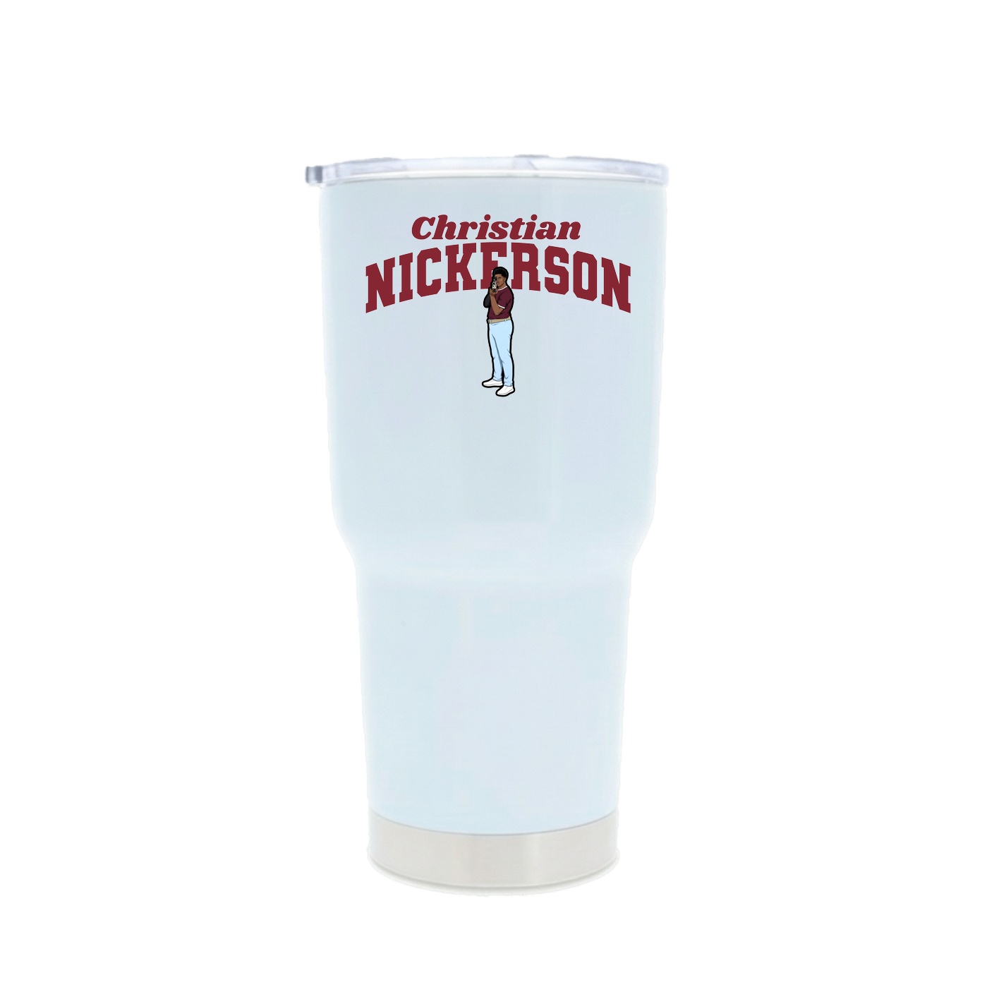 30oz Stainless Steel Tumbler — Signature Arch in White