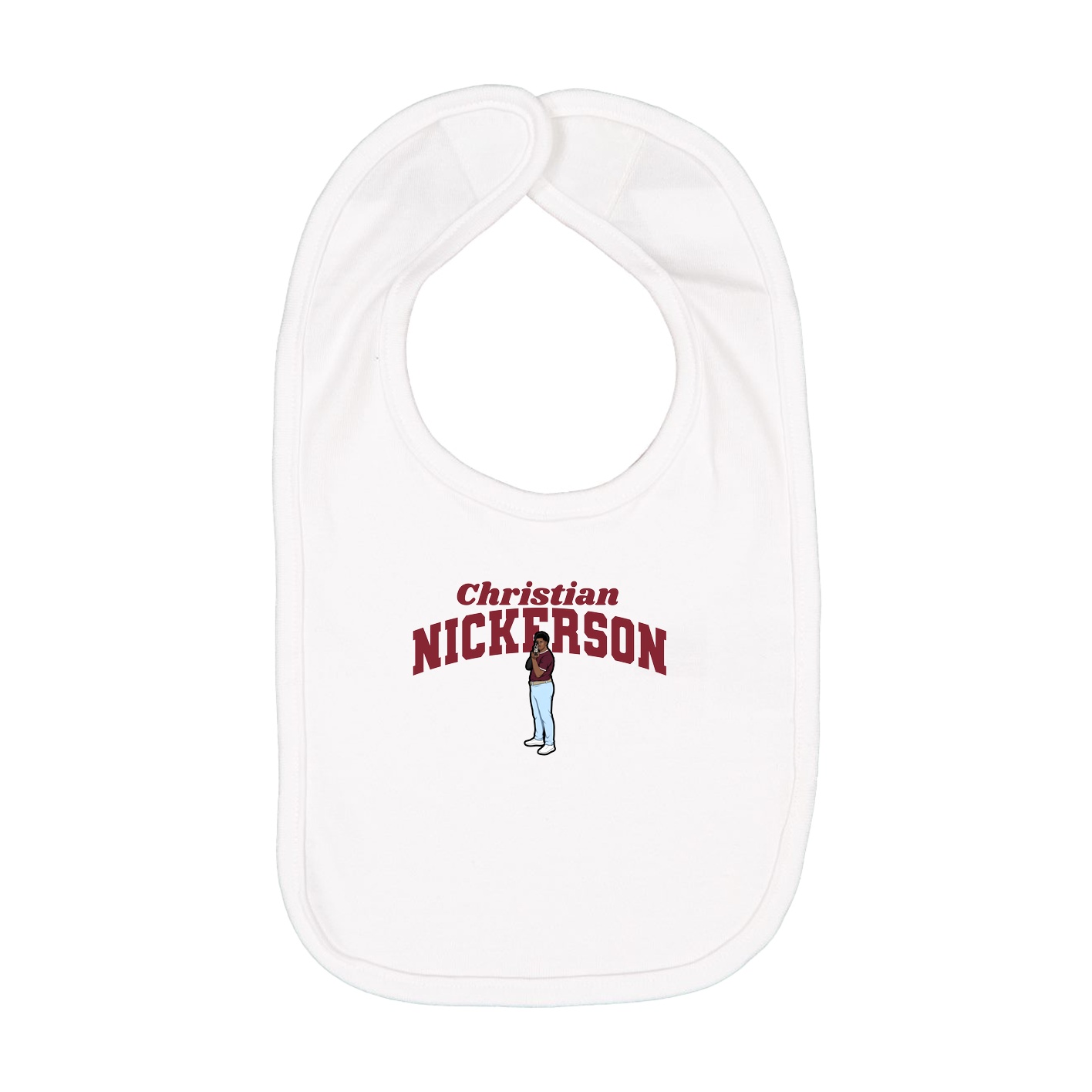 Infant Bib — Signature Arch in White