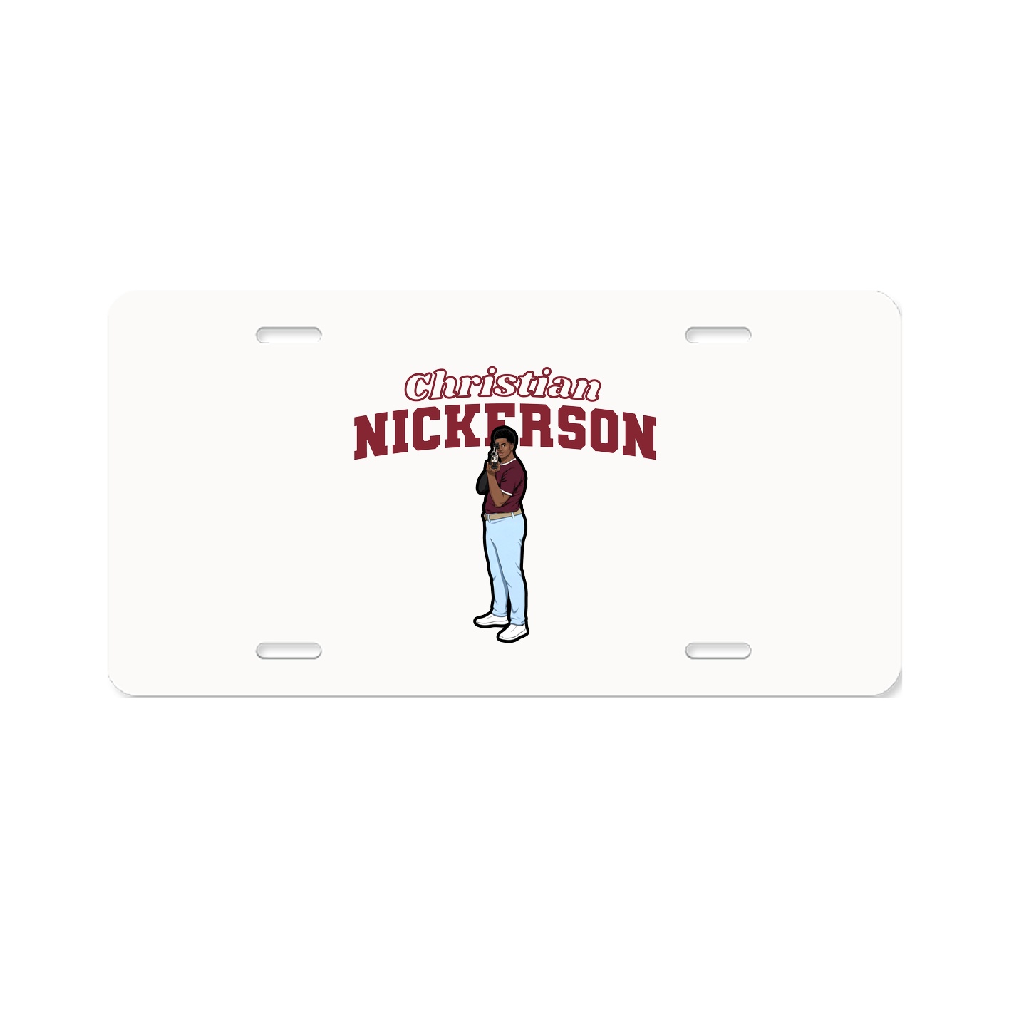 License Plate — Name Arch in Classic