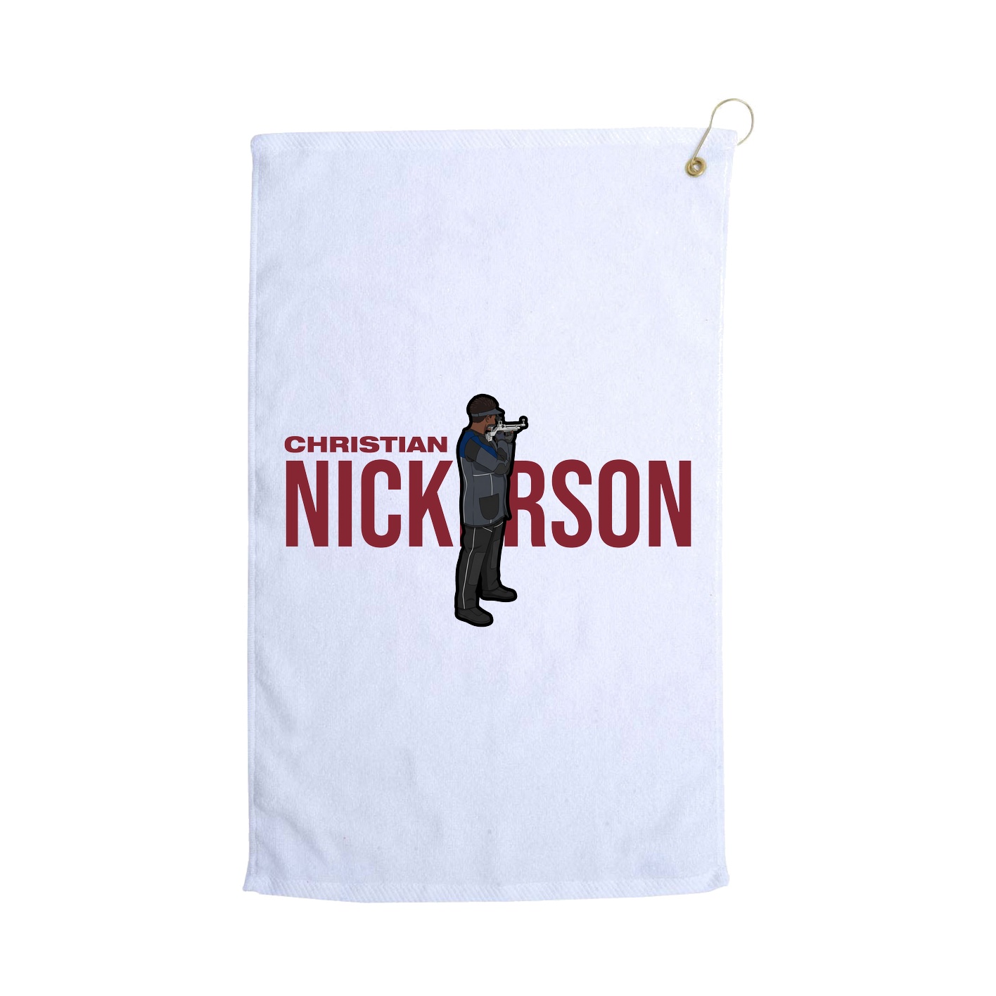 Golf Towel — Player Name in White