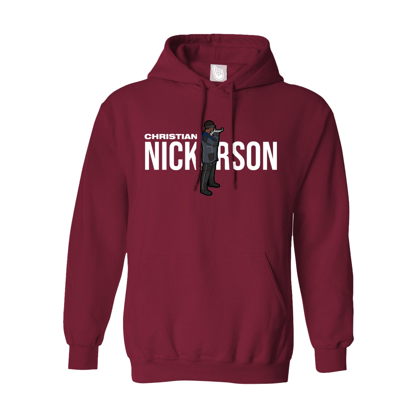 Hoodie — Player Name in Cardinal
