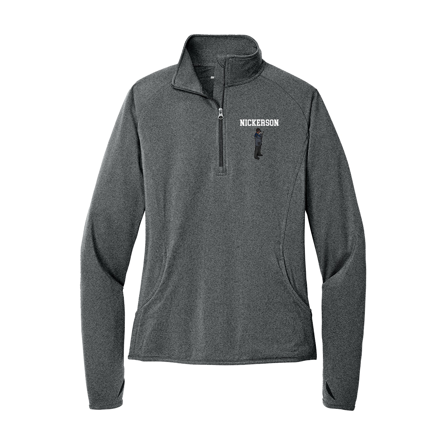 Women's Q-Zip Pullover — Shirsey in Grey