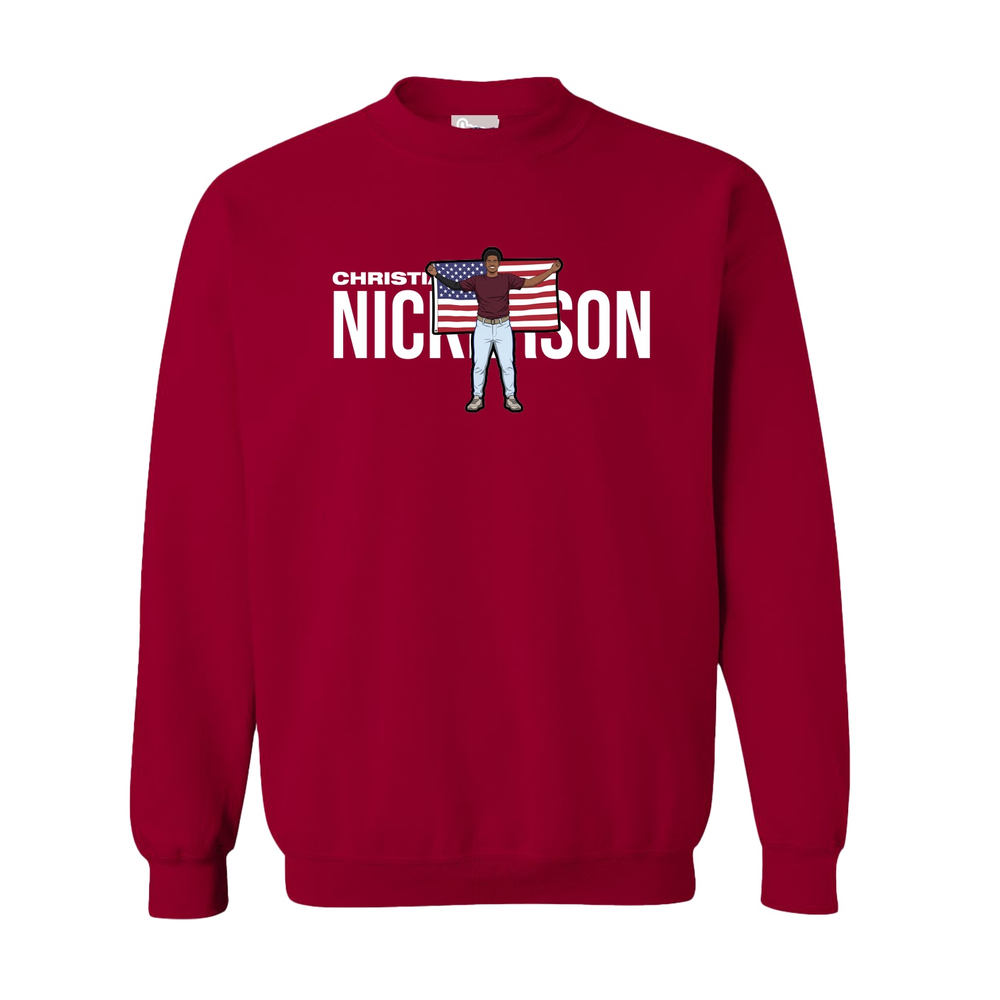 Fleece Crew — Player Name in Cardinal