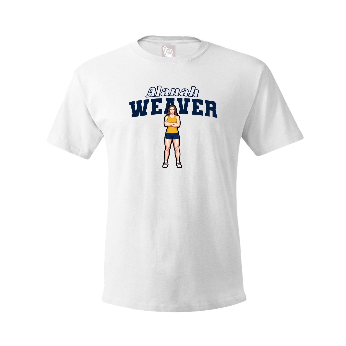 Youth Tee — Name Arch in White