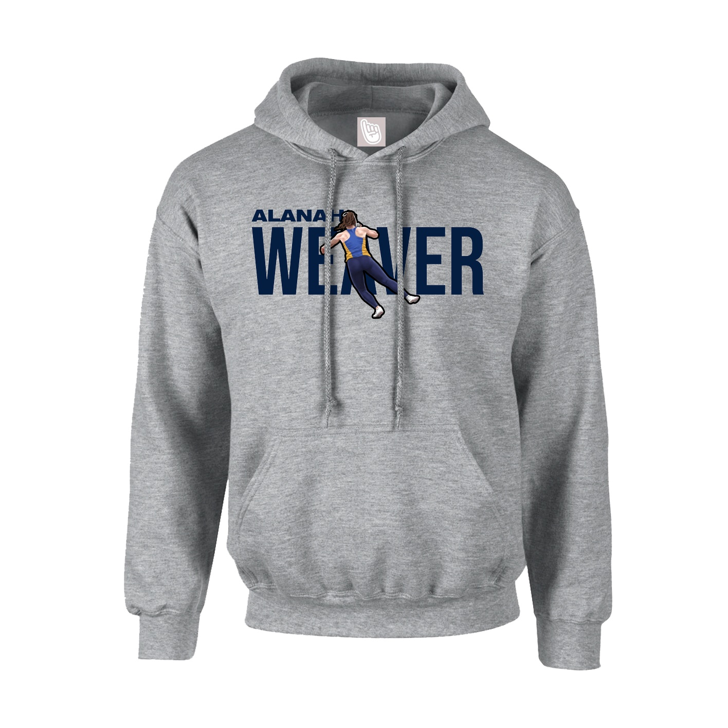 Youth Hoodie — Player Name in Grey