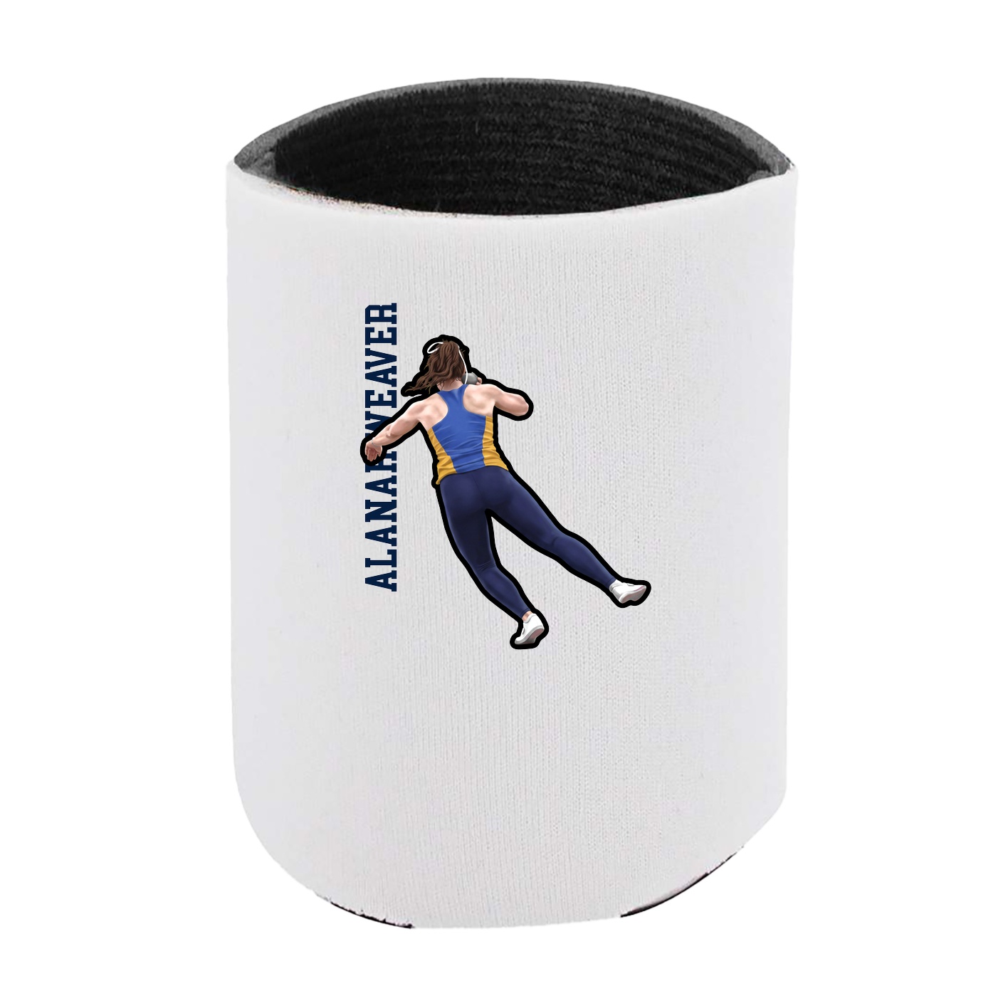 Can Holder — Name Vertical in White