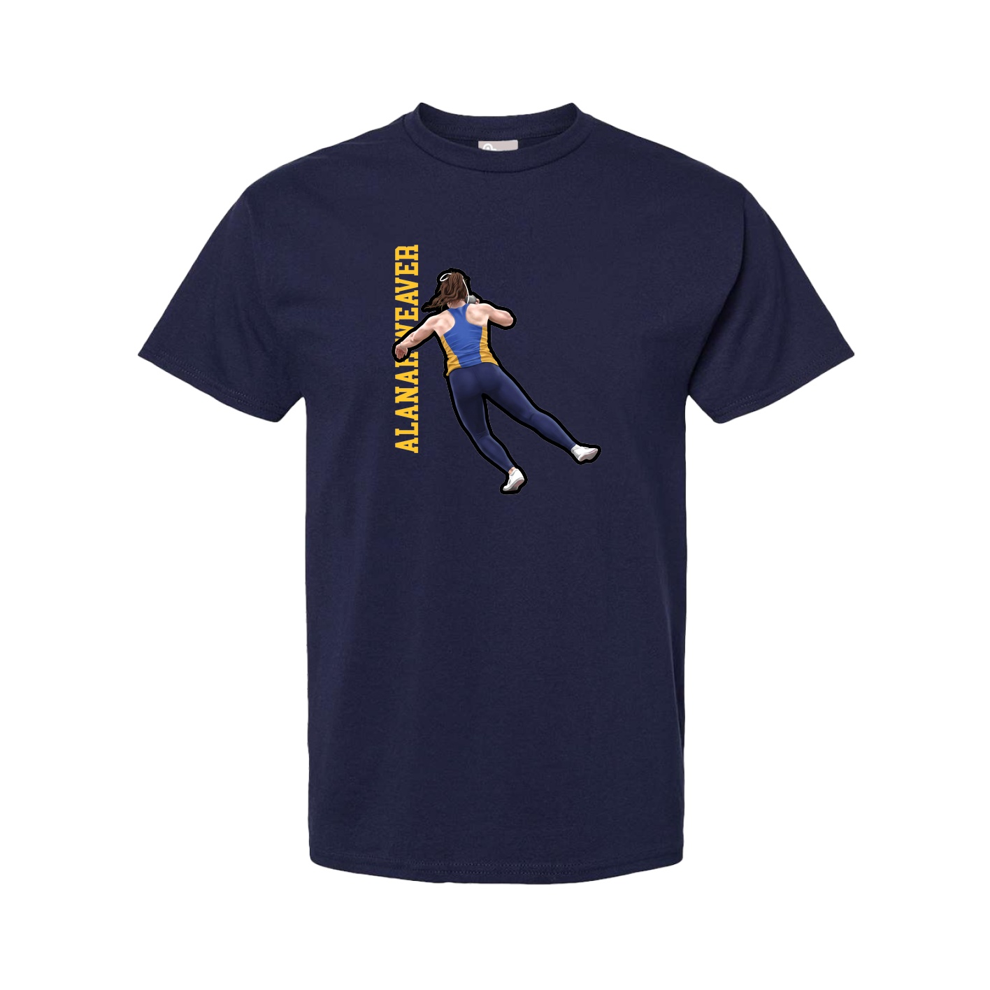 Tee — Name Vertical in Navy