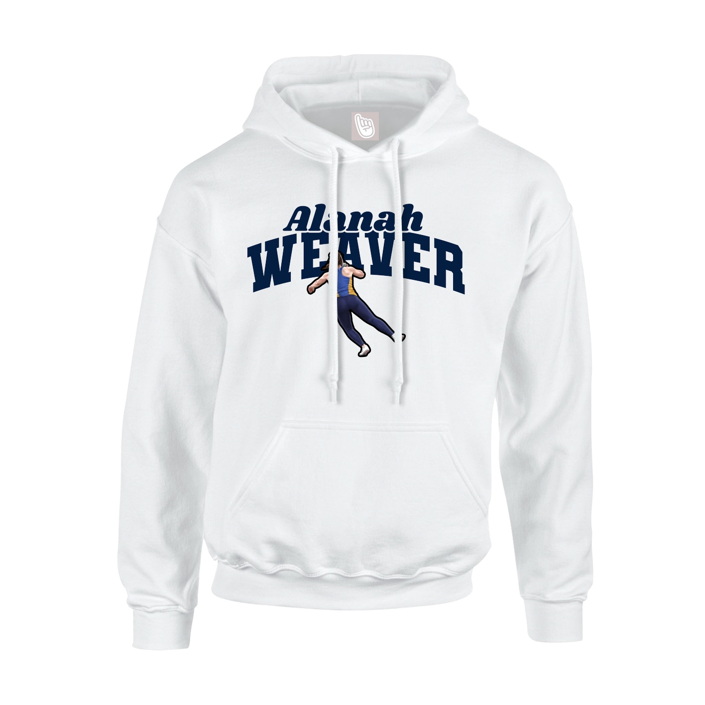 Youth Hoodie — Signature Arch in White
