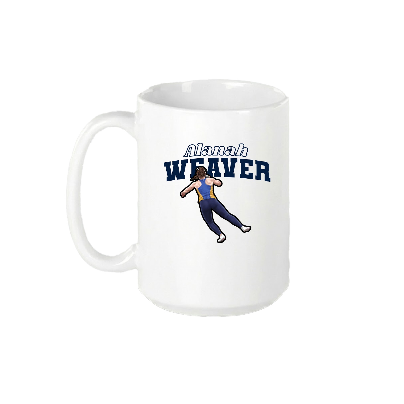 15oz Coffee Mug — Name Arch in White