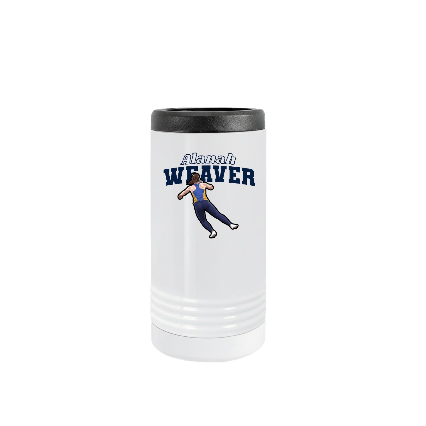 Slim Beverage Holder — Name Arch in White