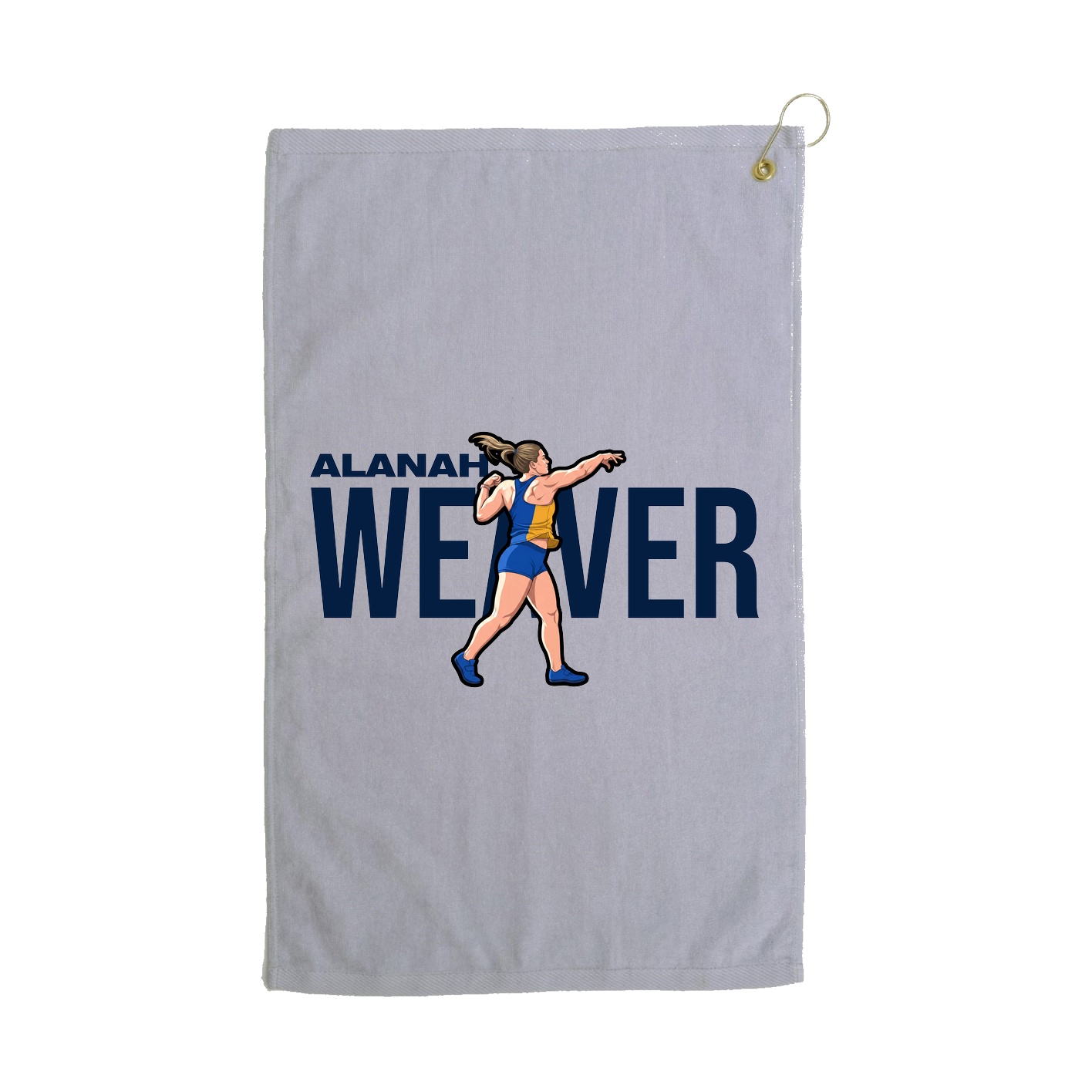 Golf Towel — Player Name in Grey