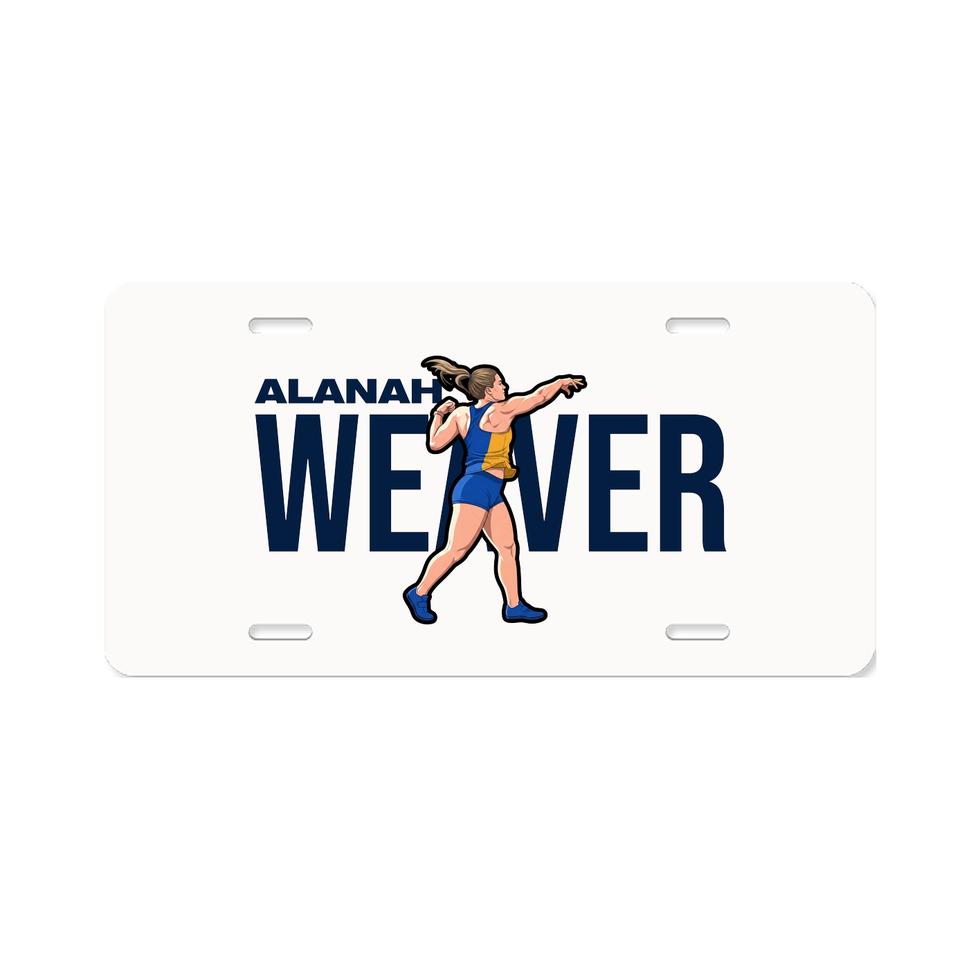 License Plate — Player Name in Classic