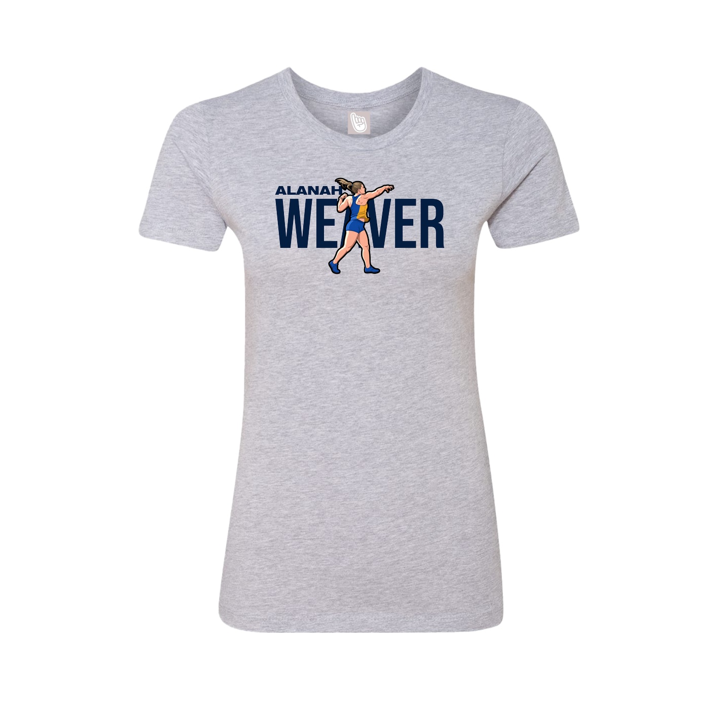Womens Tee — Player Name in Grey