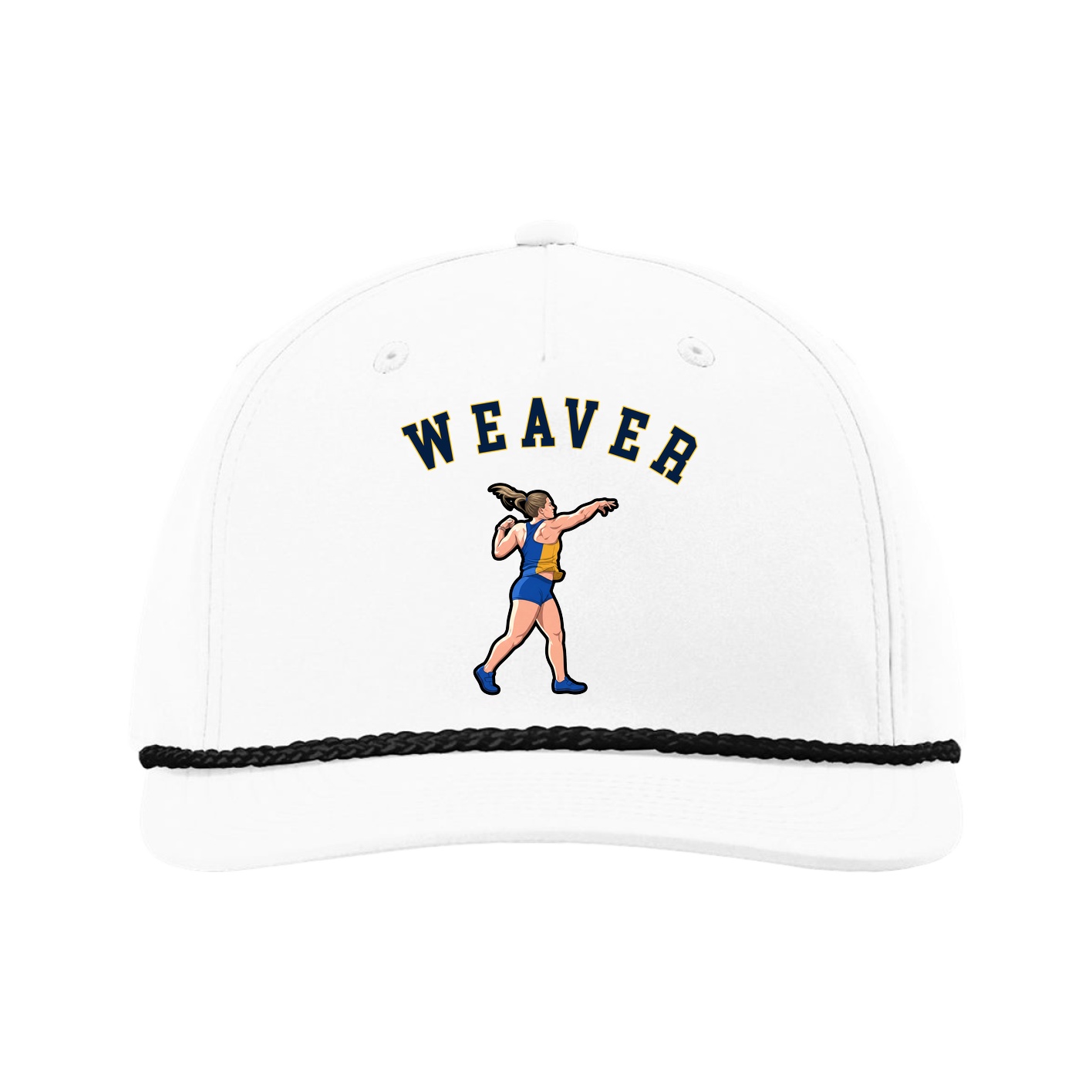 Five-Panel Classic Rope Cap — Shirsey Arch in White