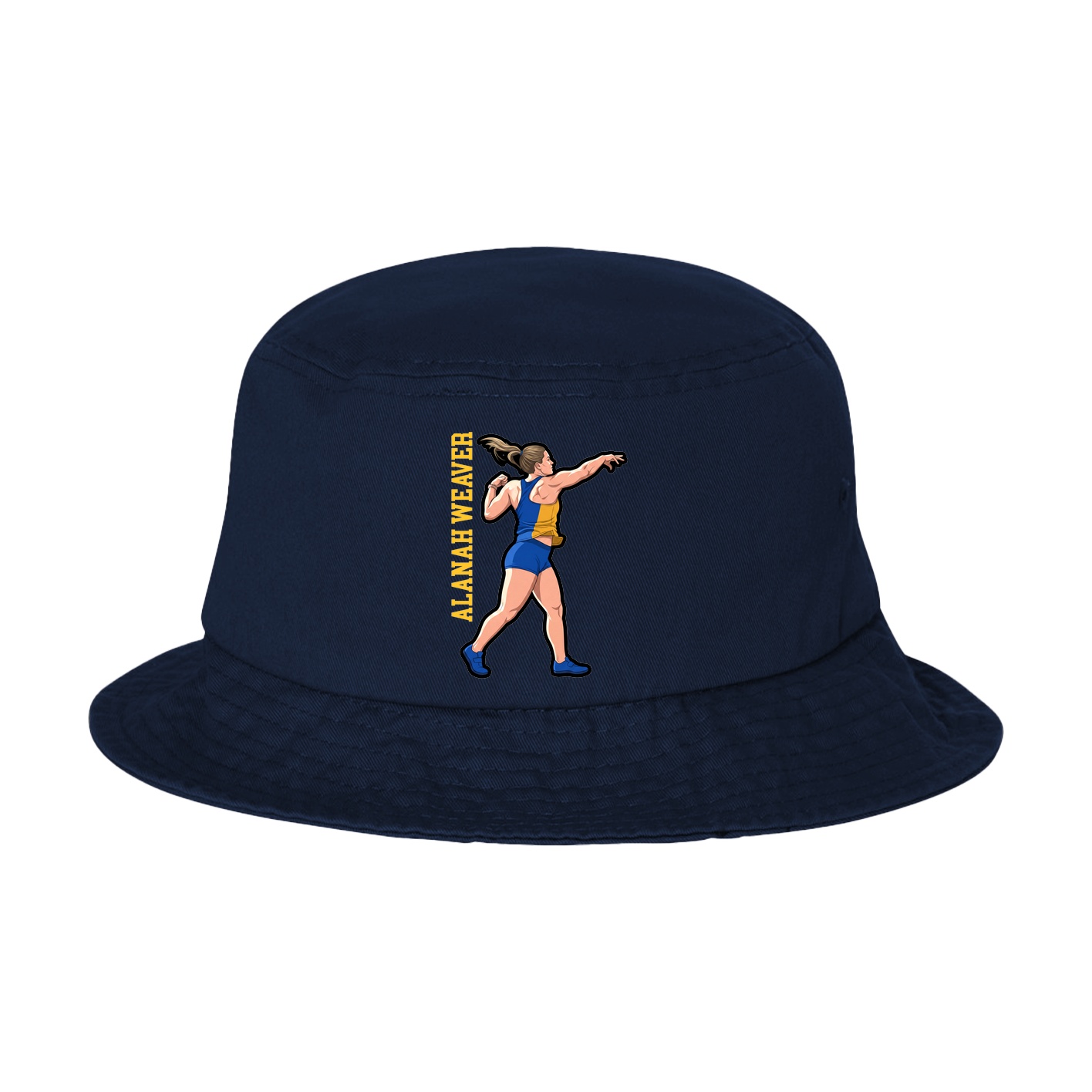 Bucket Cap — Name Vertical in Navy