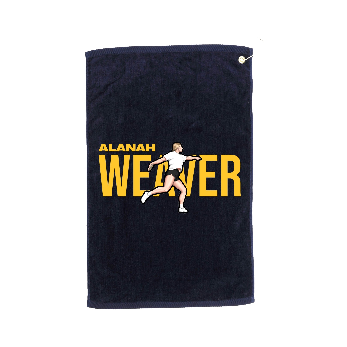 Golf Towel — Player Name in Navy