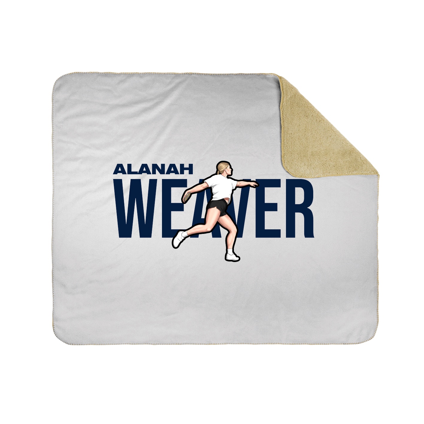 Throw Blanket — Player Name in White