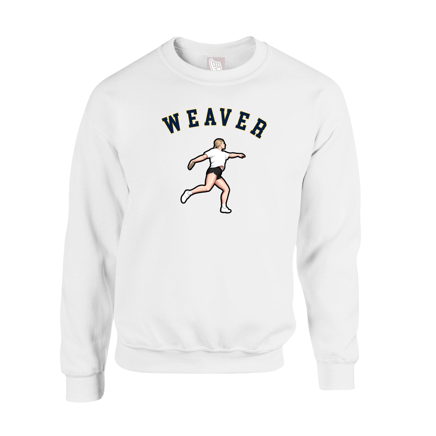 Fleece Crew — Shirsey Arch in White