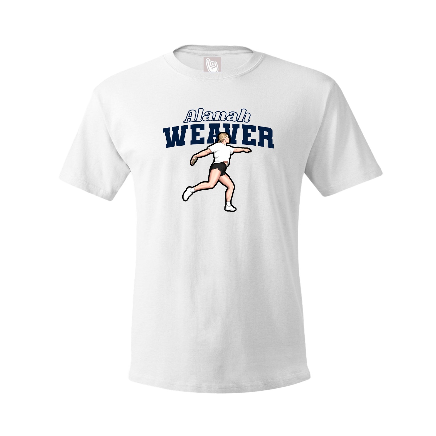 Youth Tee — Name Arch in White