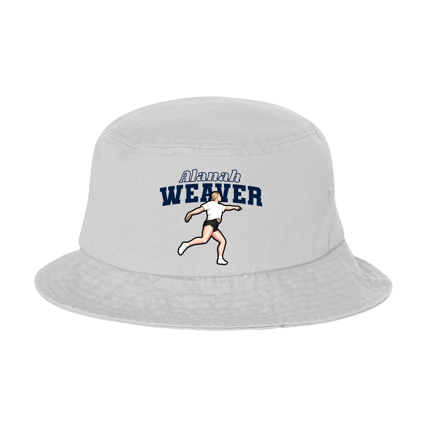 Bucket Cap — Name Arch in White