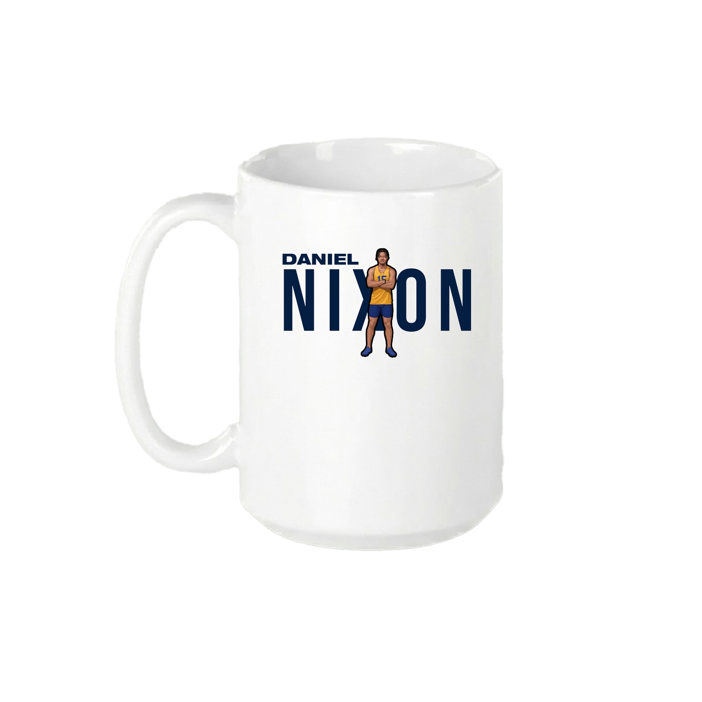 15oz Coffee Mug — Player Name in White